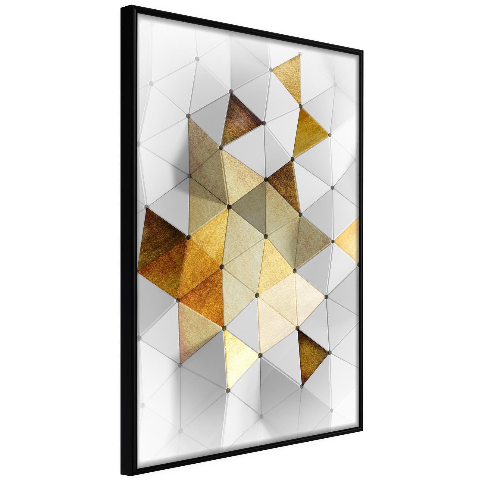 Inramad Poster / Tavla - Gold-Plated Enamel - 20x30 Svart ram