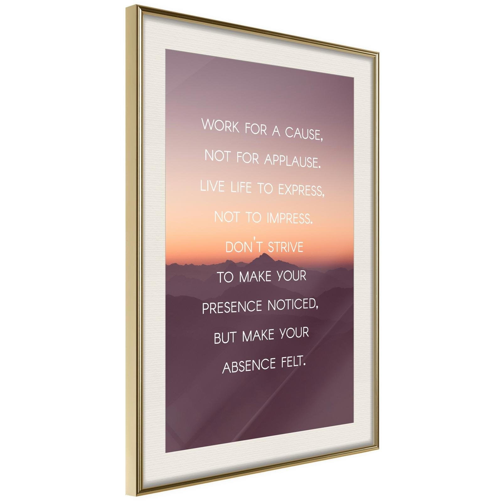 Inramad Poster / Tavla - Good Advice - 40x60 Guldram med passepartout