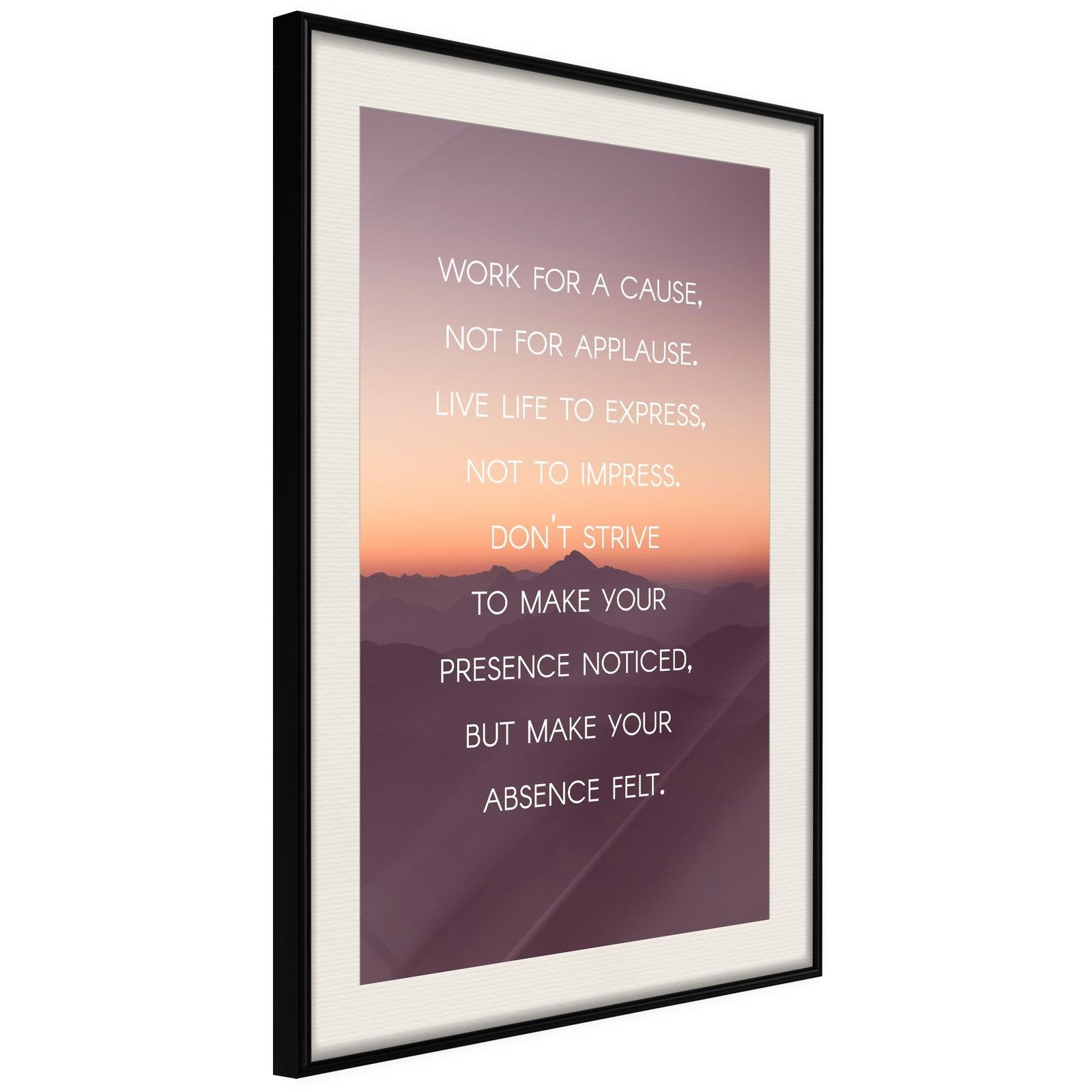 Inramad Poster / Tavla - Good Advice - 40x60 Svart ram med passepartout