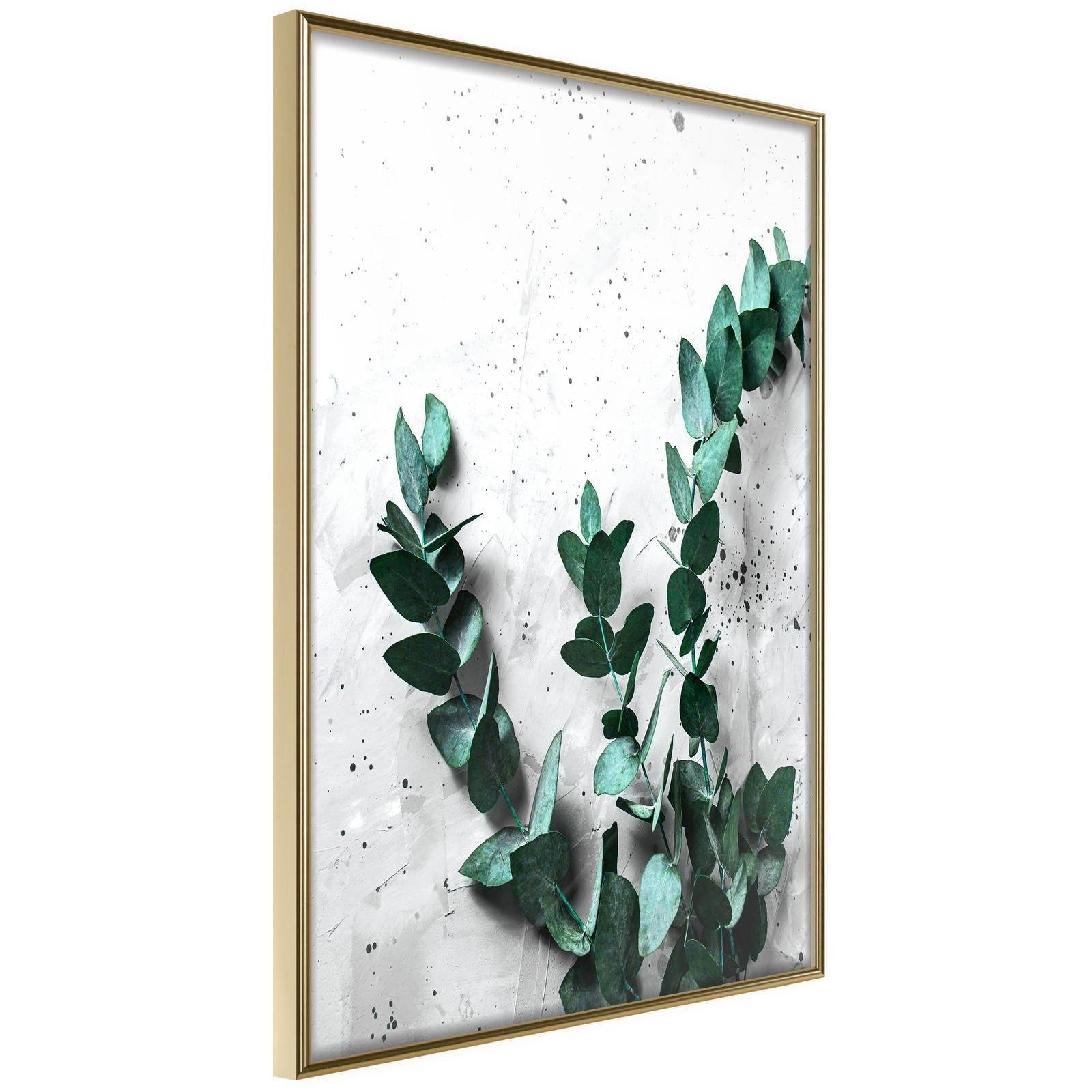 Inramad Poster / Tavla - Green Element - 20x30 Guldram