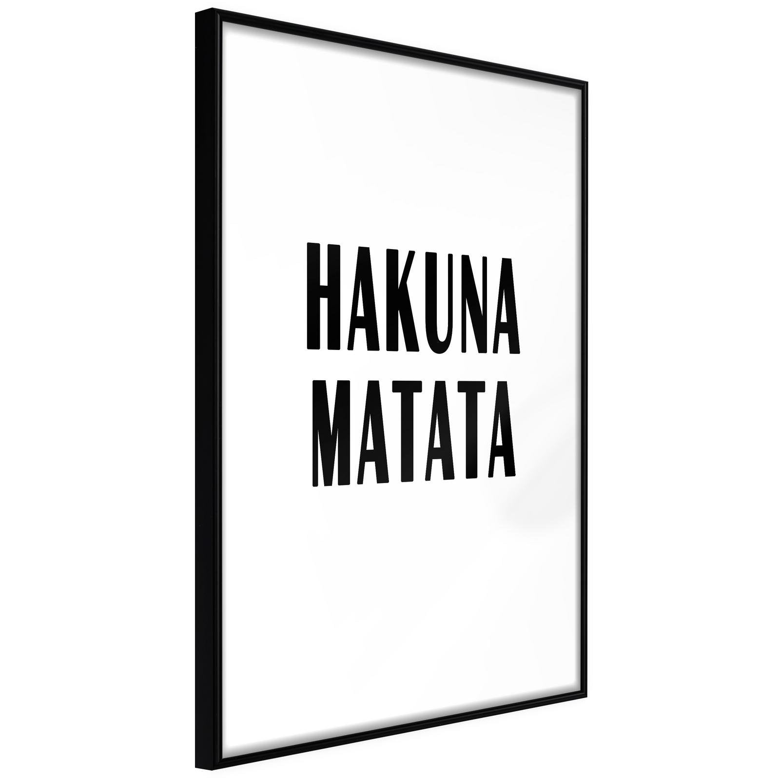 Läs mer om Inramad Poster / Tavla - Hakuna Matata - 20x30 Svart ram