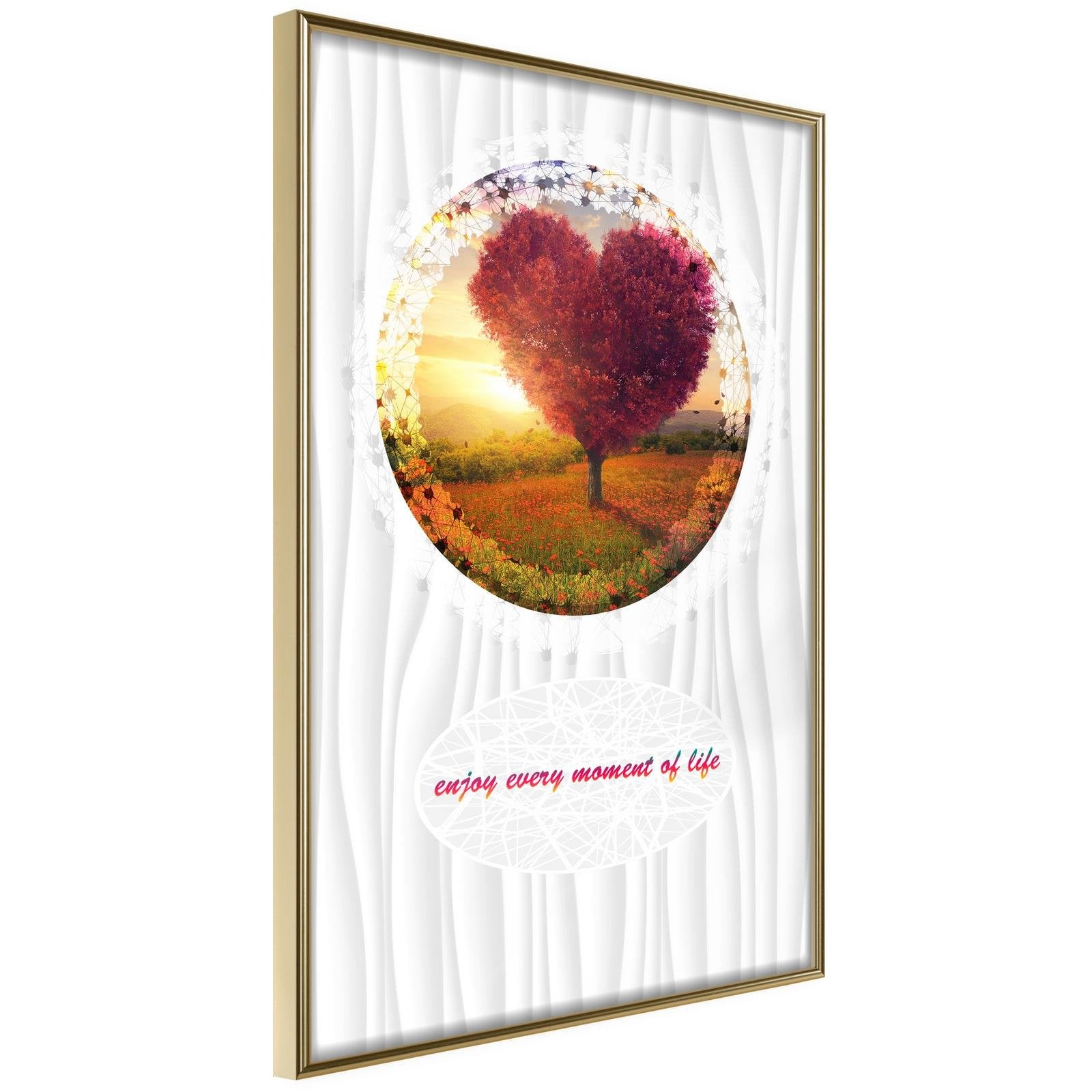 Läs mer om Inramad Poster / Tavla - Heart Tree II - 20x30 Guldram