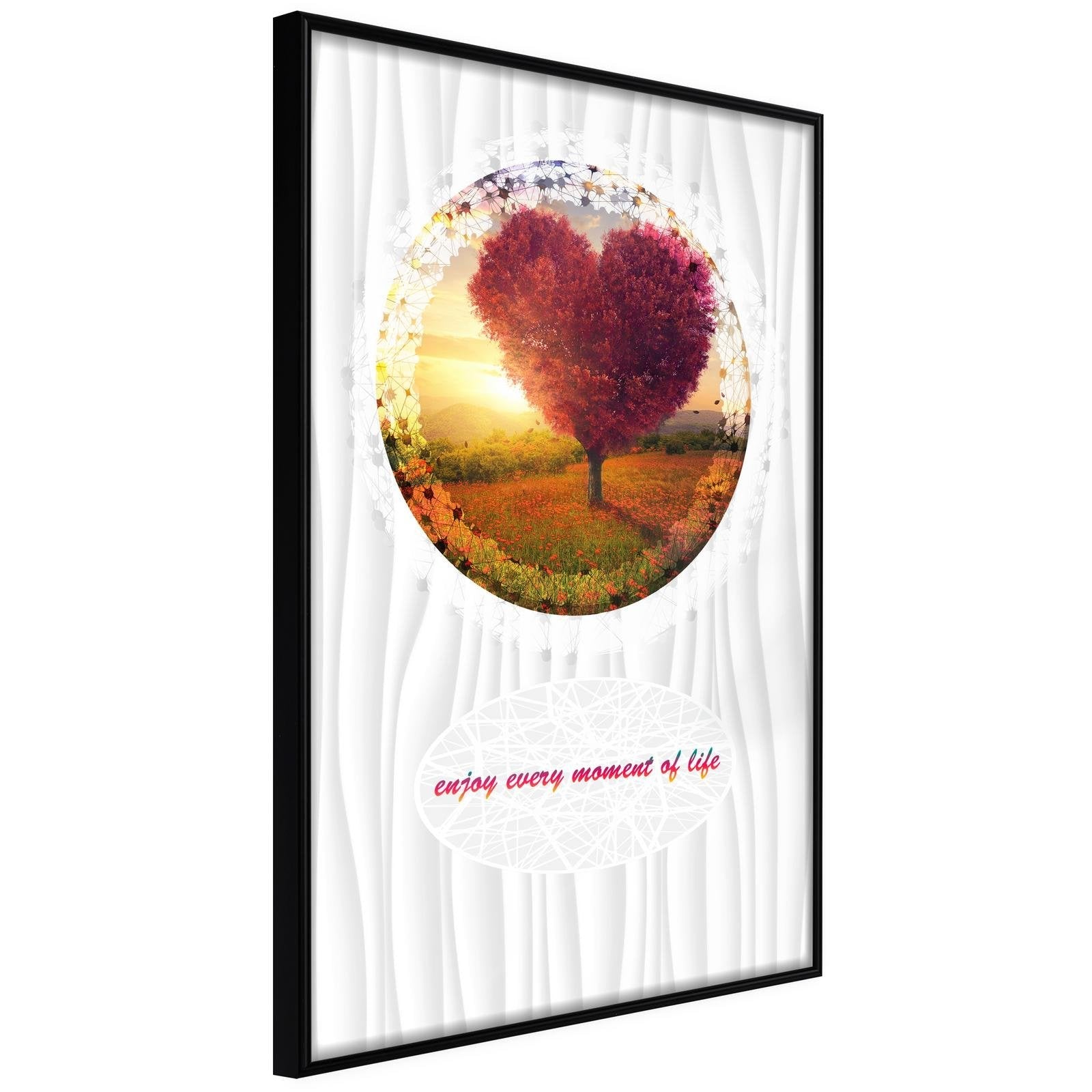 Läs mer om Inramad Poster / Tavla - Heart Tree II - 30x45 Svart ram