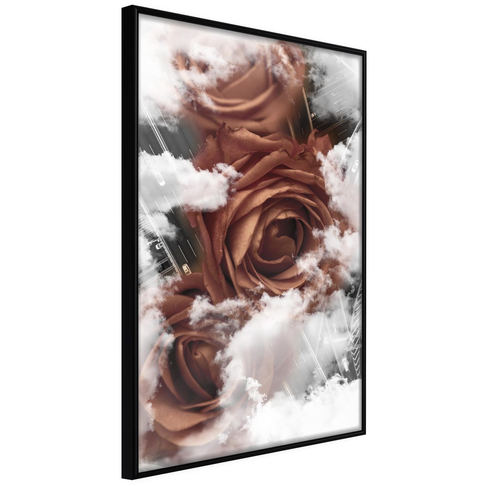 Läs mer om Inramad Poster / Tavla - Heavenly Roses - 20x30 Svart ram
