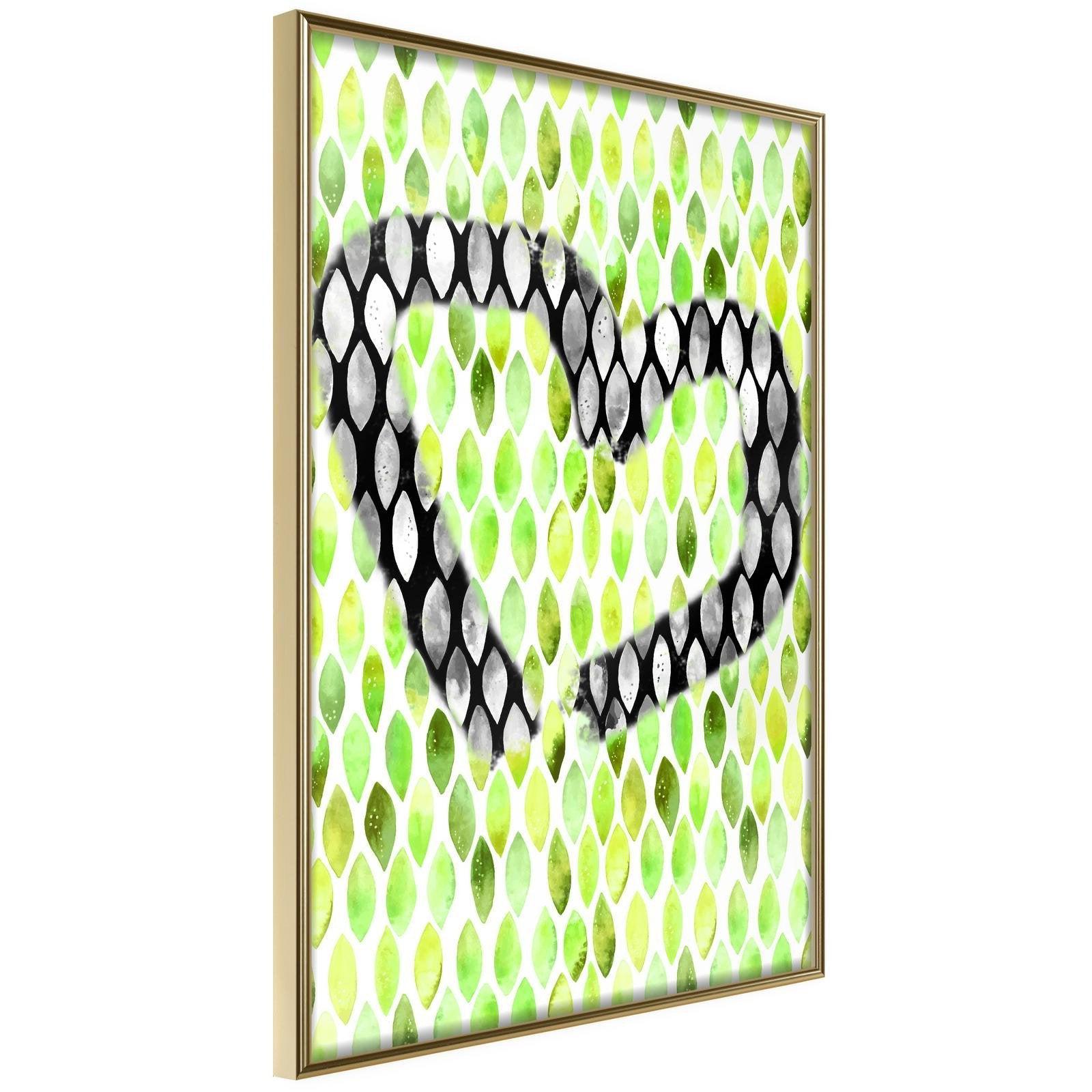 Läs mer om Inramad Poster / Tavla - I Love Limes - 30x45 Guldram