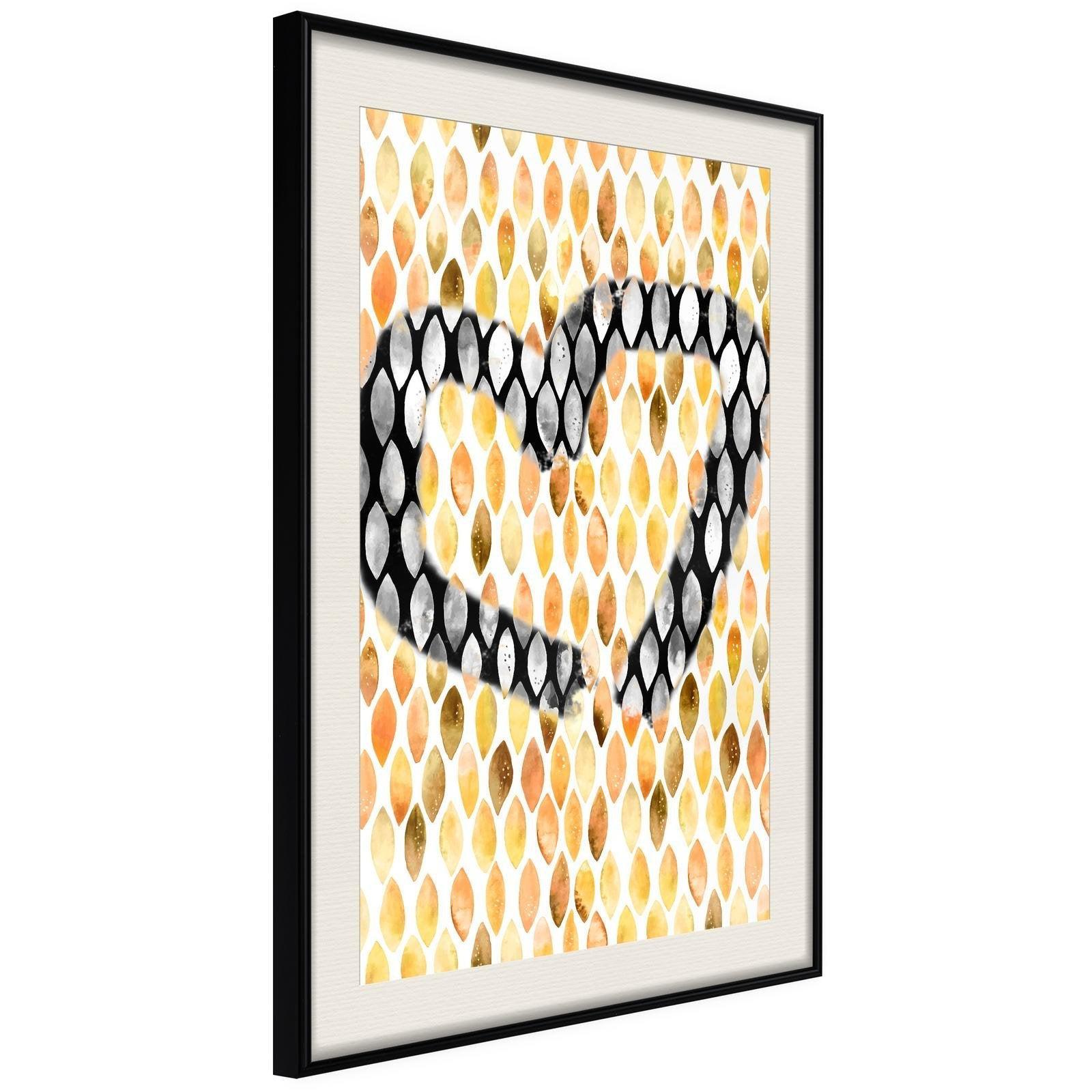 Inramad Poster / Tavla - I Love Oranges - 40x60 Svart ram med passepartout
