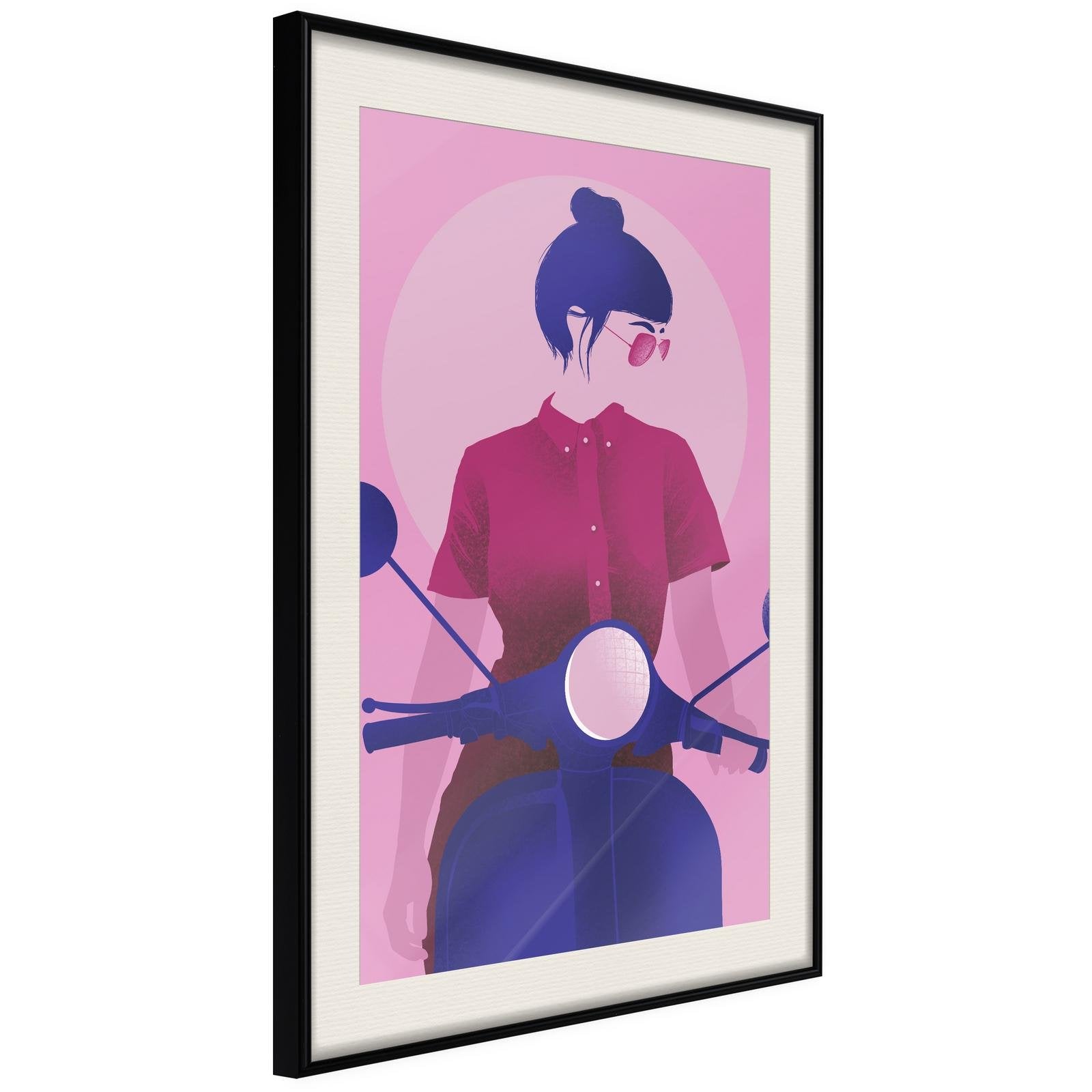 Läs mer om Inramad Poster / Tavla - Independent Girl - 40x60 Svart ram med passepartout