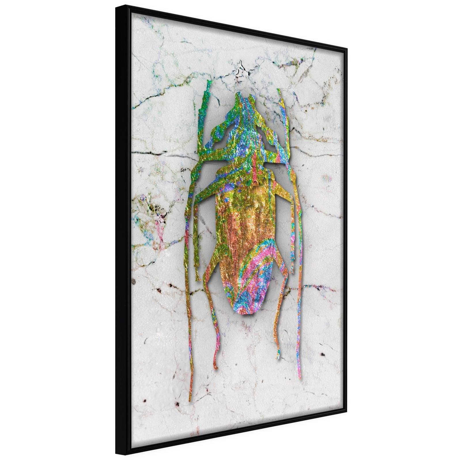 Läs mer om Inramad Poster / Tavla - Iridescent Insect - 40x60 Svart ram