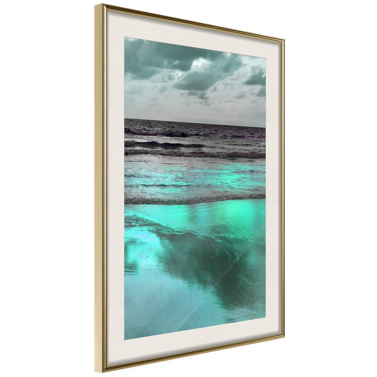 Inramad Poster / Tavla - Iridescent Sea - 20x30 Svart ram