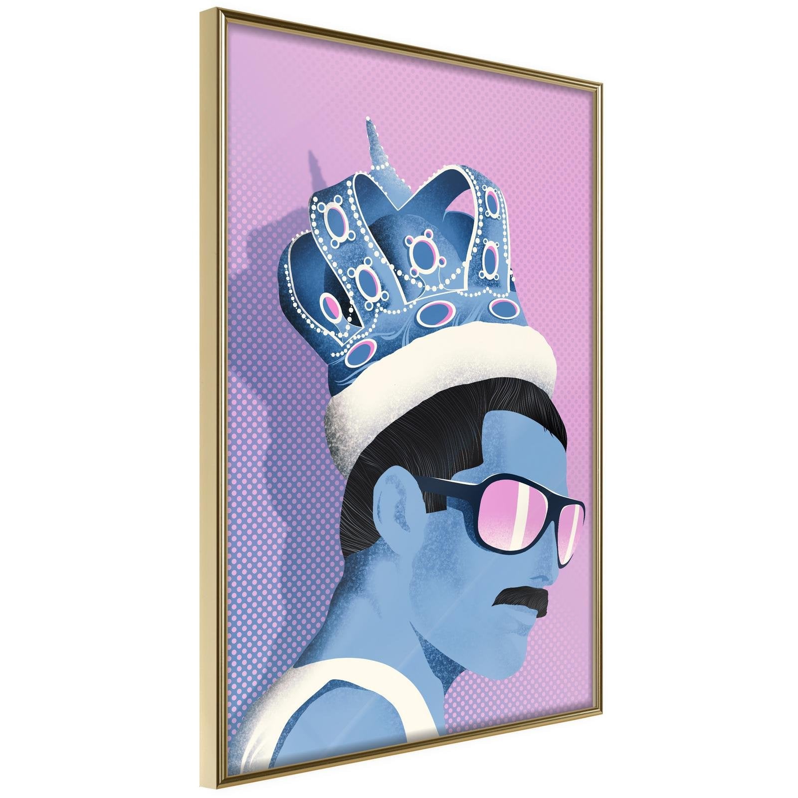 Inramad Poster / Tavla - King of Music - 20x30 Guldram