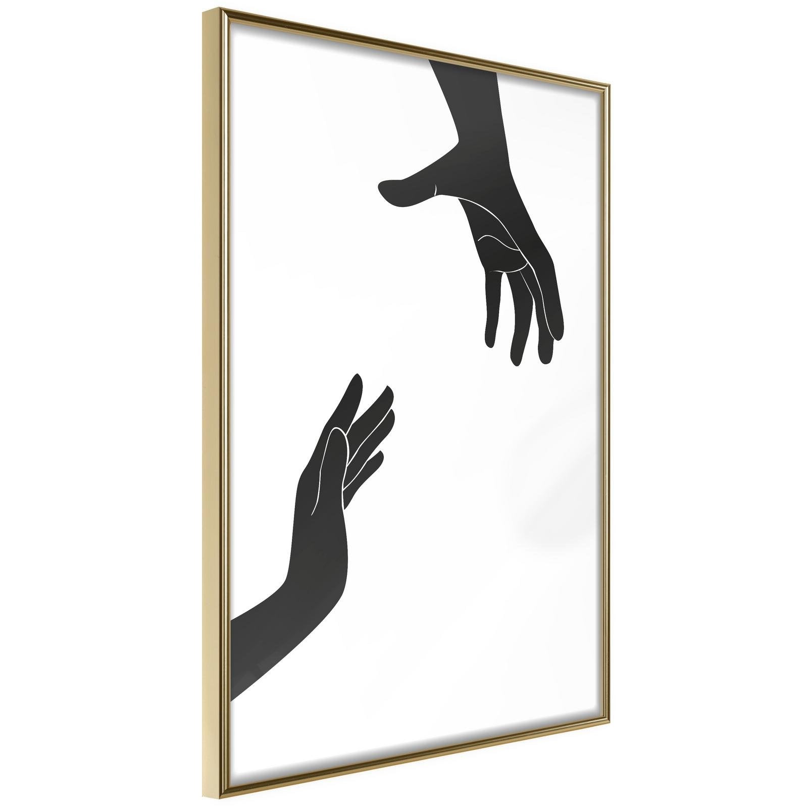 Läs mer om Inramad Poster / Tavla - Language of Gestures II - 40x60 Guldram