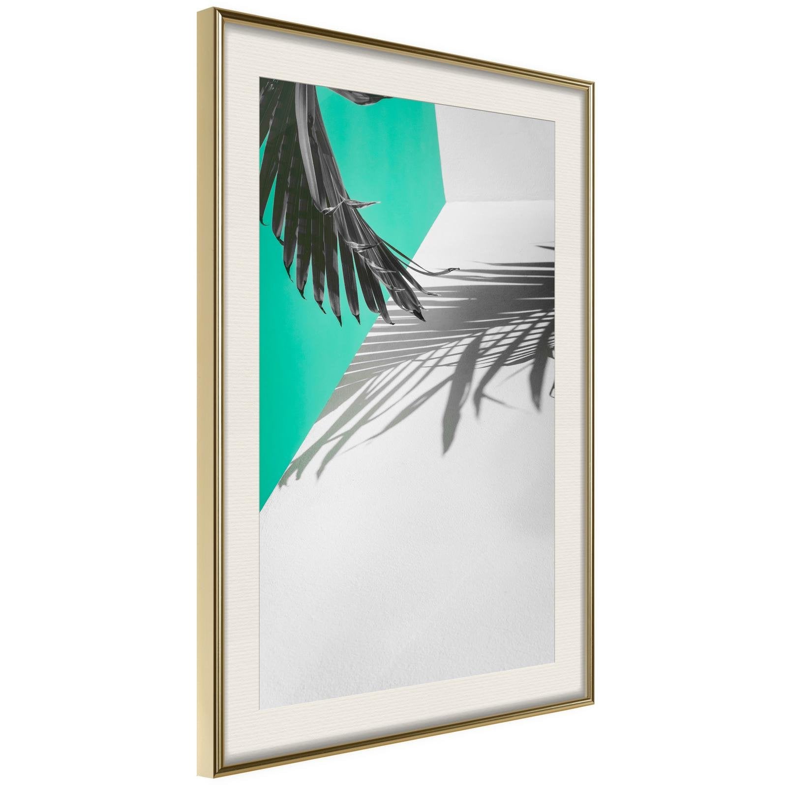 Läs mer om Inramad Poster / Tavla - Leaves or Wings? - 20x30 Guldram med passepartout