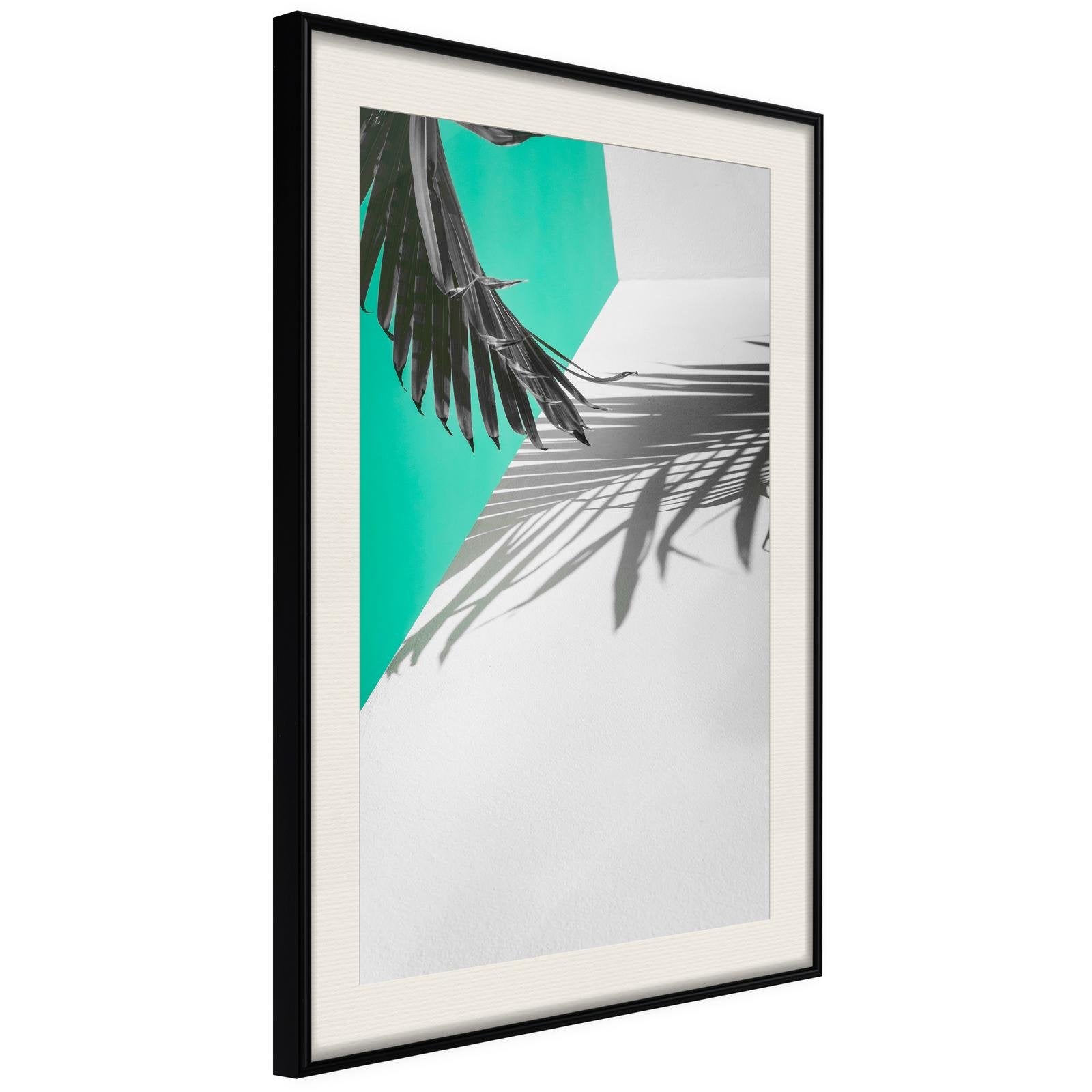 Läs mer om Inramad Poster / Tavla - Leaves or Wings? - 20x30 Svart ram med passepartout