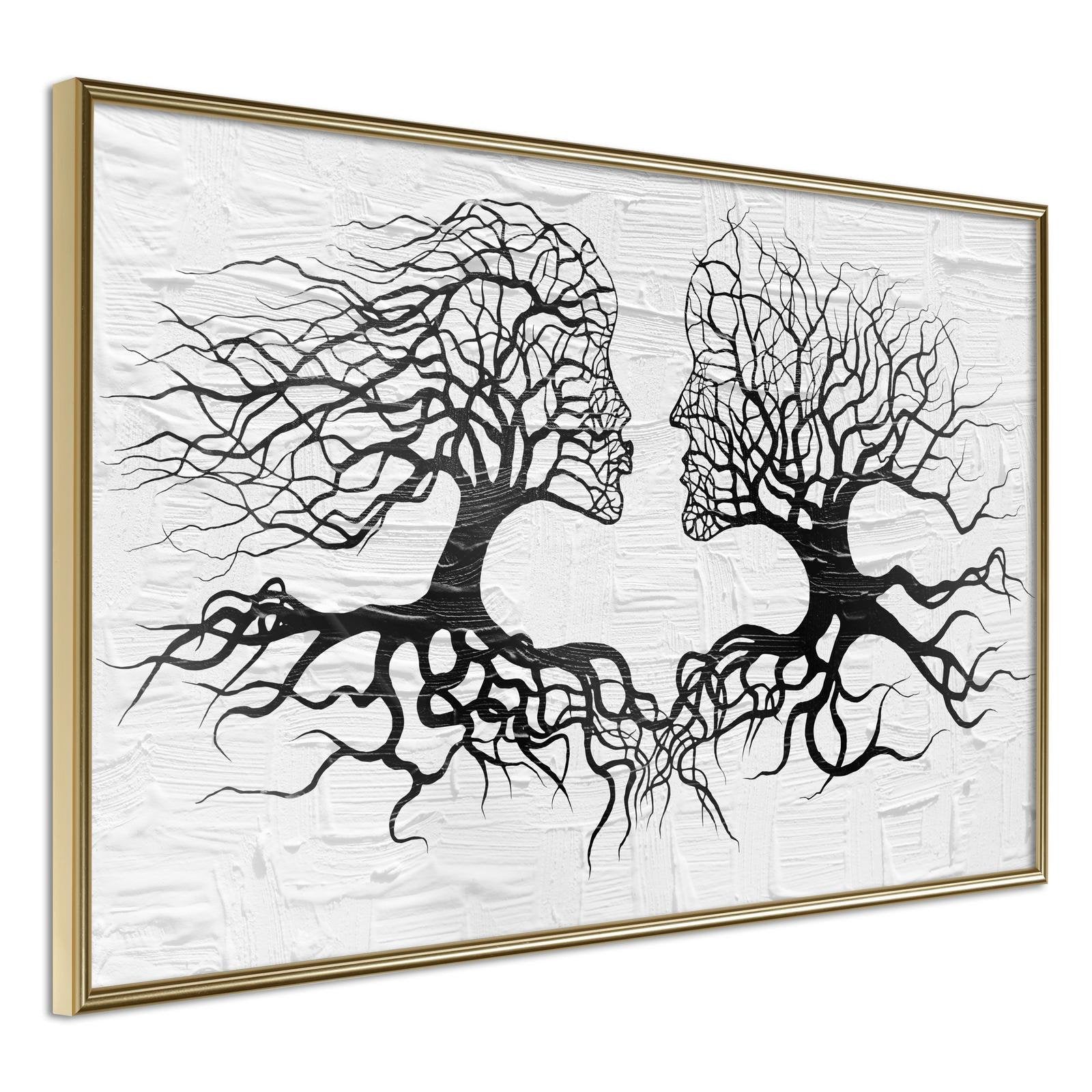 Läs mer om Inramad Poster / Tavla - Like the Old Trees - 90x60 Guldram