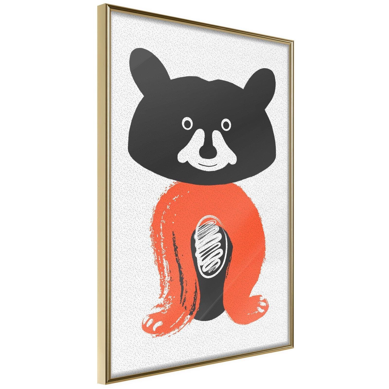 Läs mer om Inramad Poster / Tavla - Little Bear - 20x30 Guldram