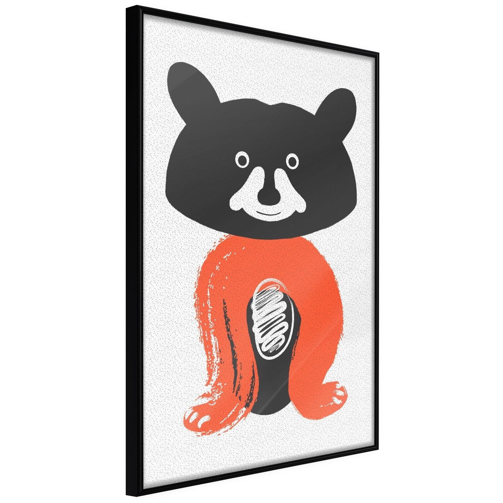 Läs mer om Inramad Poster / Tavla - Little Bear - 30x45 Svart ram