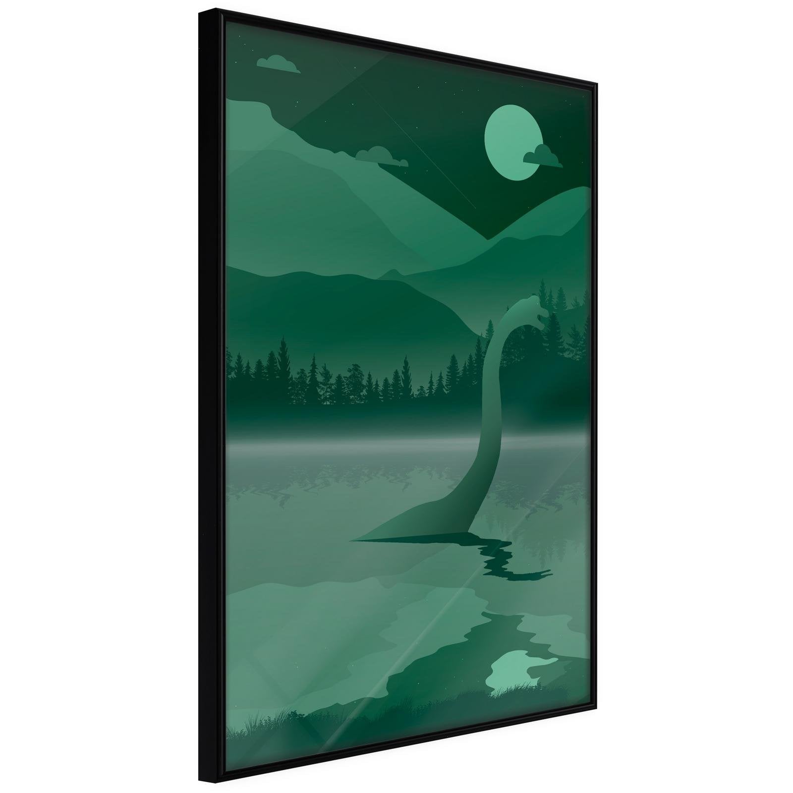 Läs mer om Inramad Poster / Tavla - Loch Ness [Poster] - 30x45 Svart ram