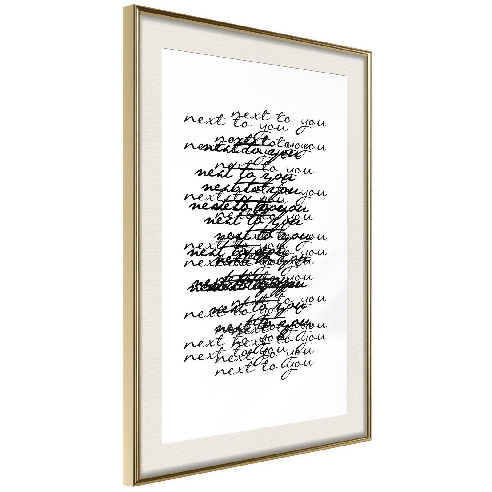 Inramad Poster / Tavla - Love Letter - 20x30 Svart ram