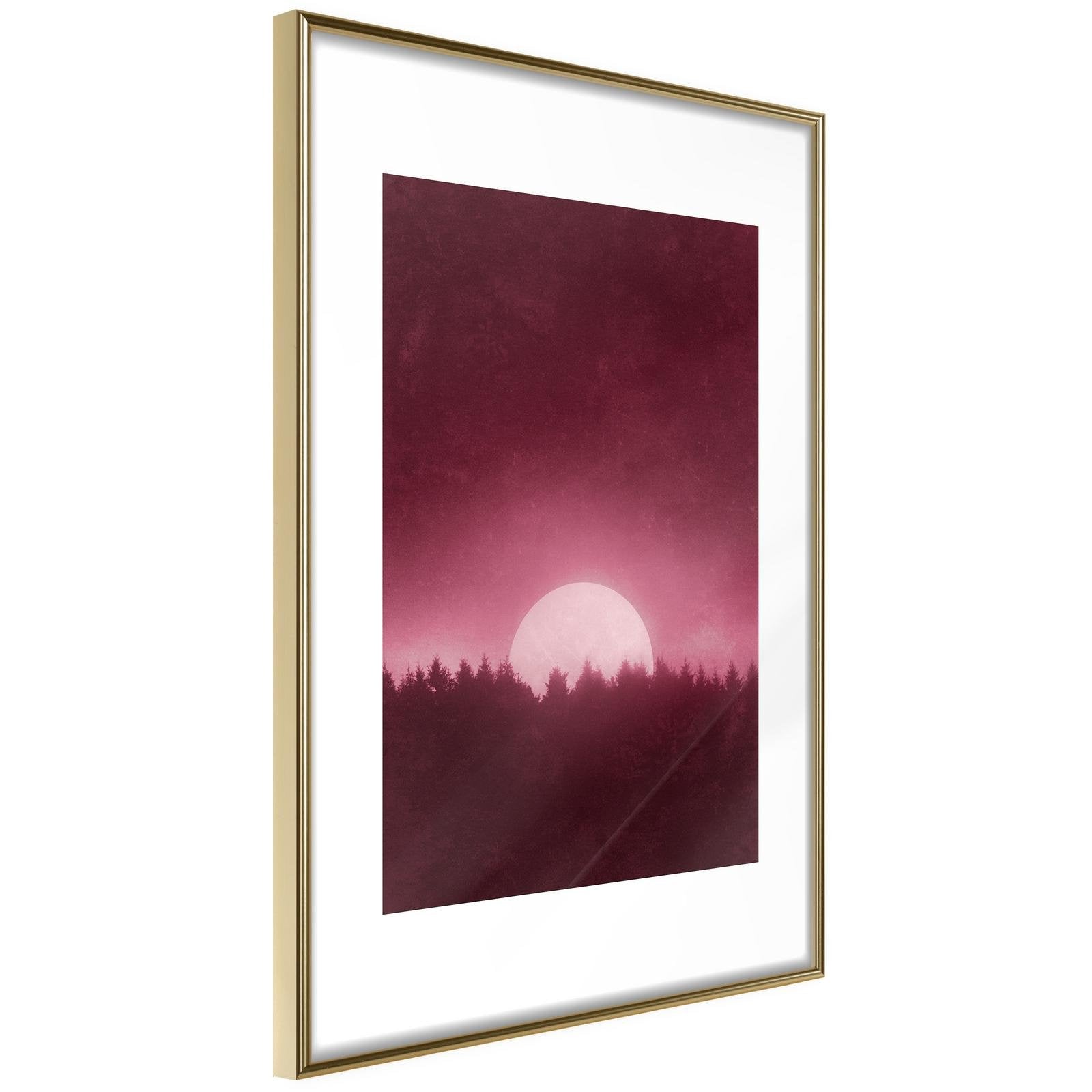 Läs mer om Inramad Poster / Tavla - Moonrise - 40x60 Guldram