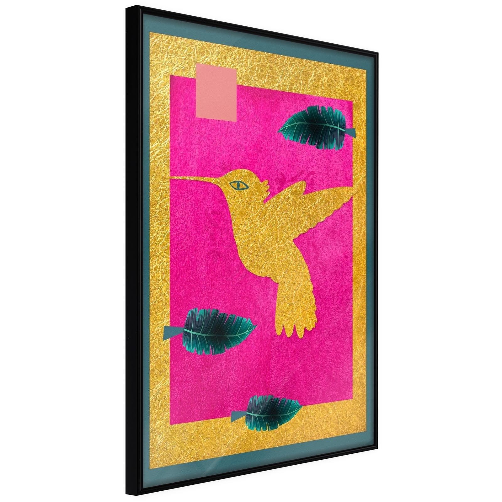 Läs mer om Inramad Poster / Tavla - Native American Hummingbird - 20x30 Svart ram