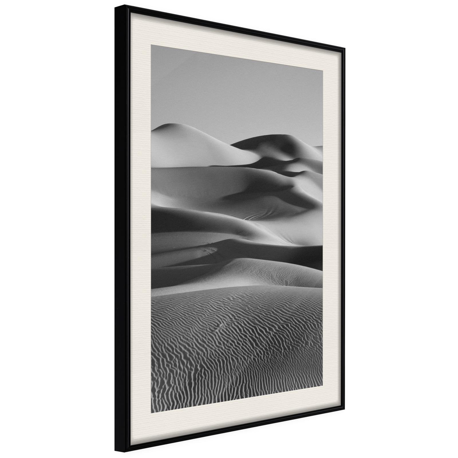 Läs mer om Inramad Poster / Tavla - Ocean of Sand II - 40x60 Svart ram med passepartout