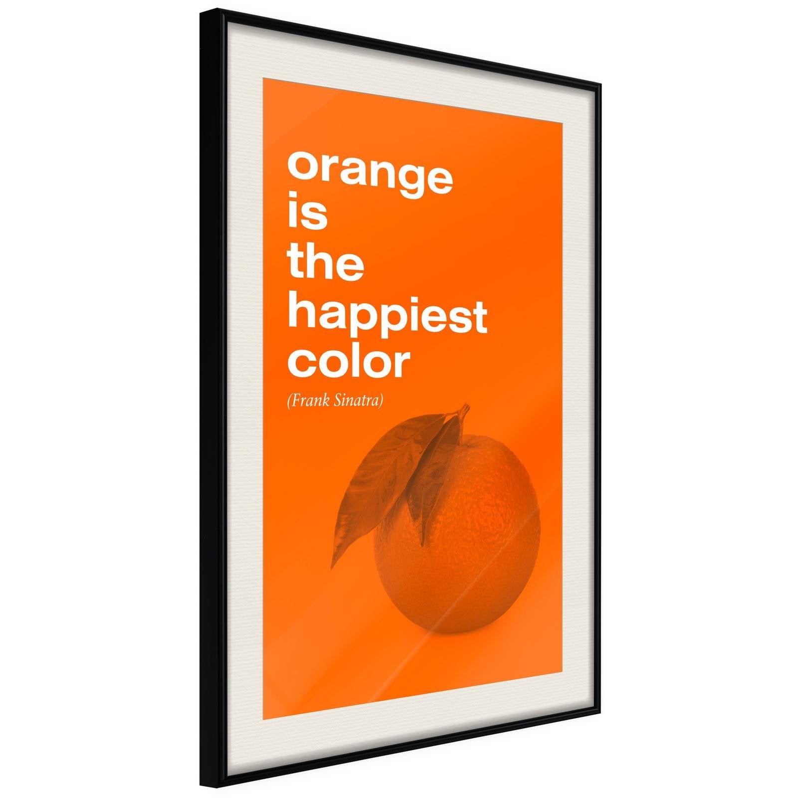 Läs mer om Inramad Poster / Tavla - Orange Colour - 40x60 Svart ram med passepartout