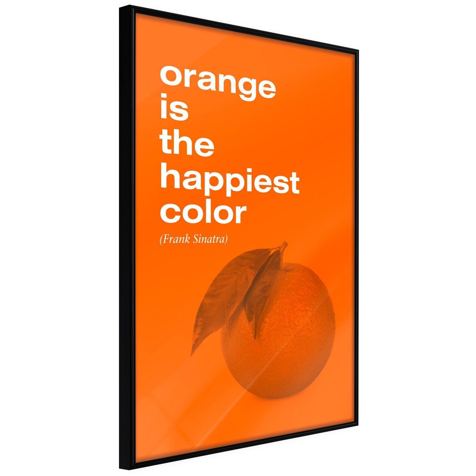 Läs mer om Inramad Poster / Tavla - Orange Colour - 20x30 Svart ram