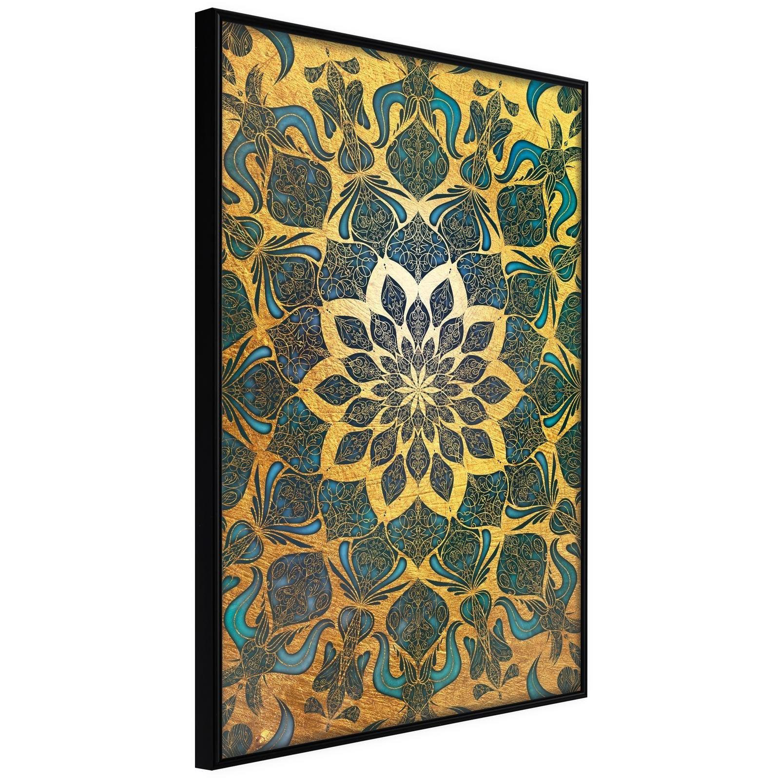 Inramad Poster / Tavla - Oriental Glow - 20x30 Svart ram