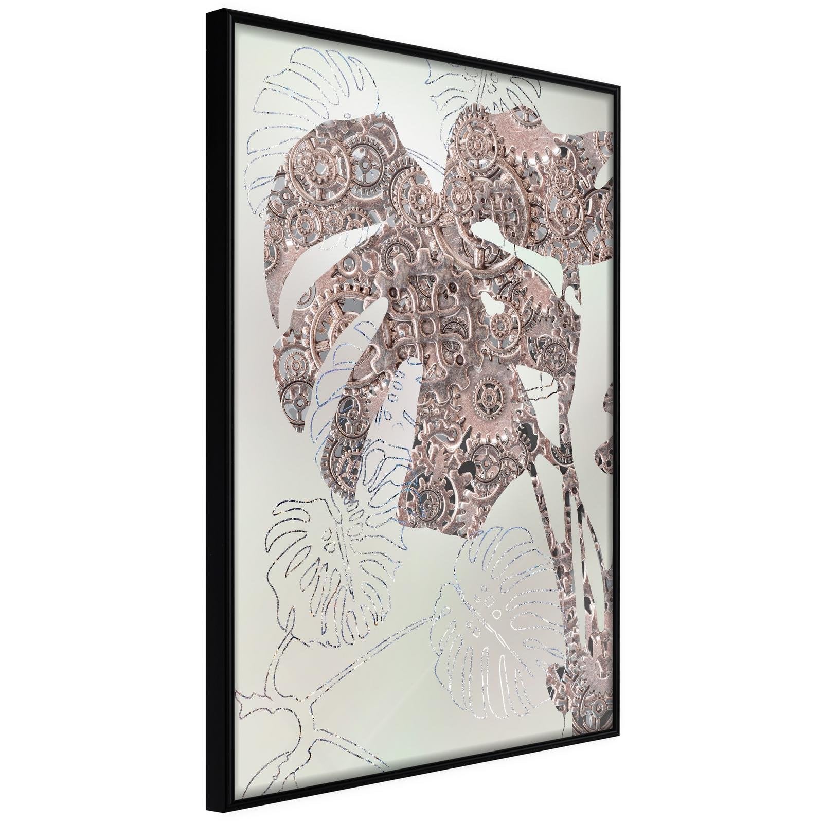 Läs mer om Inramad Poster / Tavla - Ornamented Monstera - 20x30 Svart ram