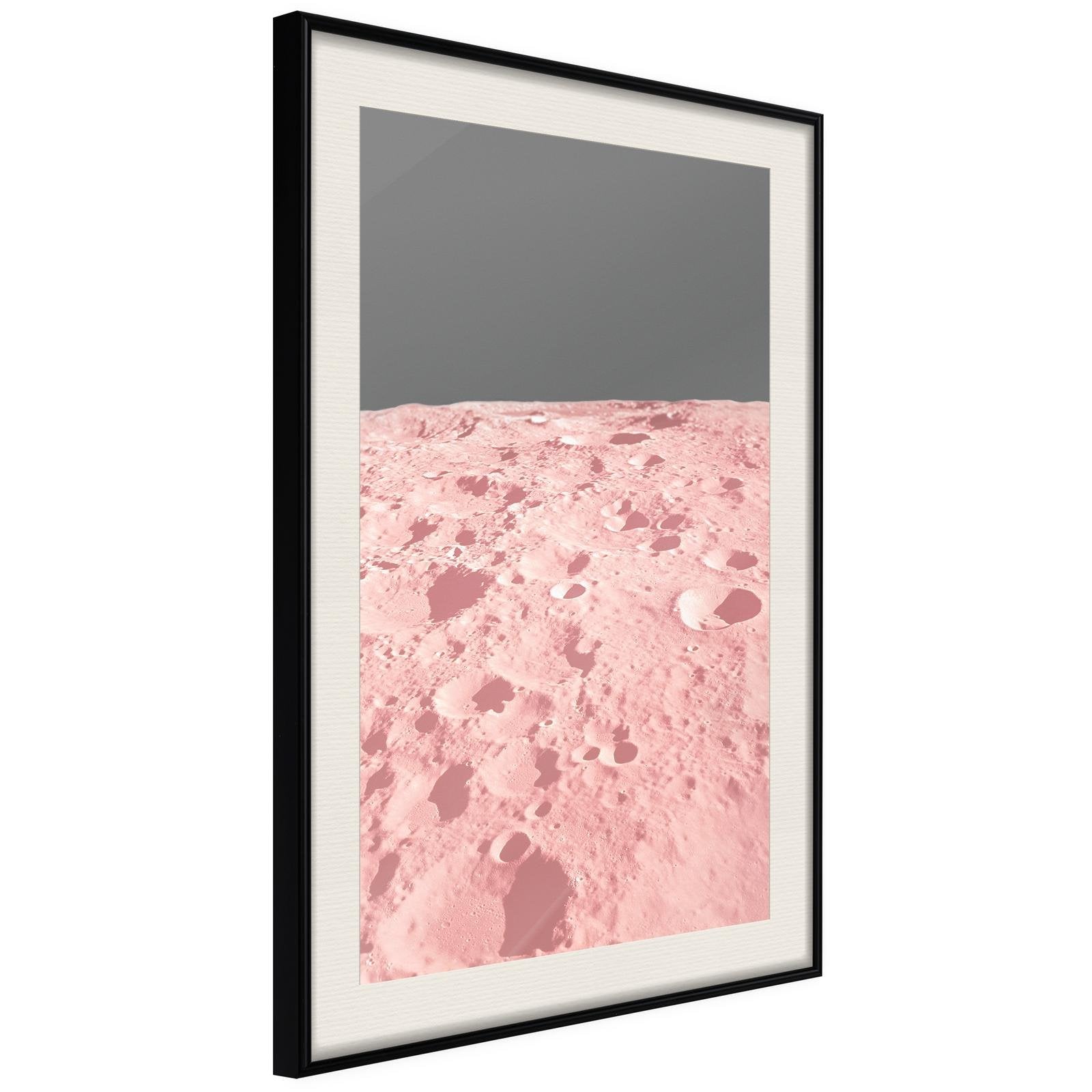 Läs mer om Inramad Poster / Tavla - Pastel Craters - 20x30 Svart ram med passepartout