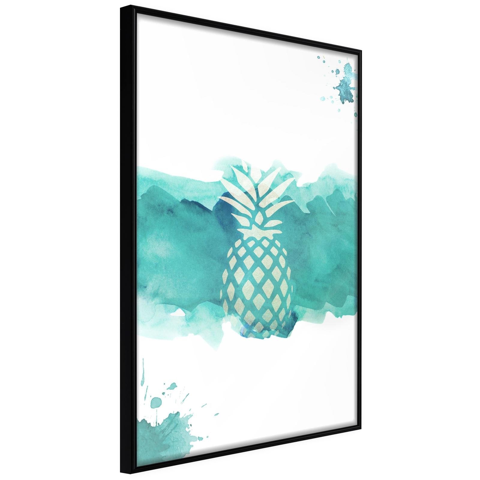 Läs mer om Inramad Poster / Tavla - Pastel Pineapple - 30x45 Svart ram