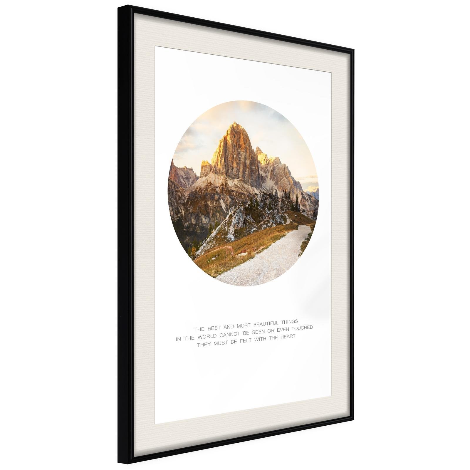 Inramad Poster / Tavla - Peak of Dreams - 40x60 Svart ram med passepartout
