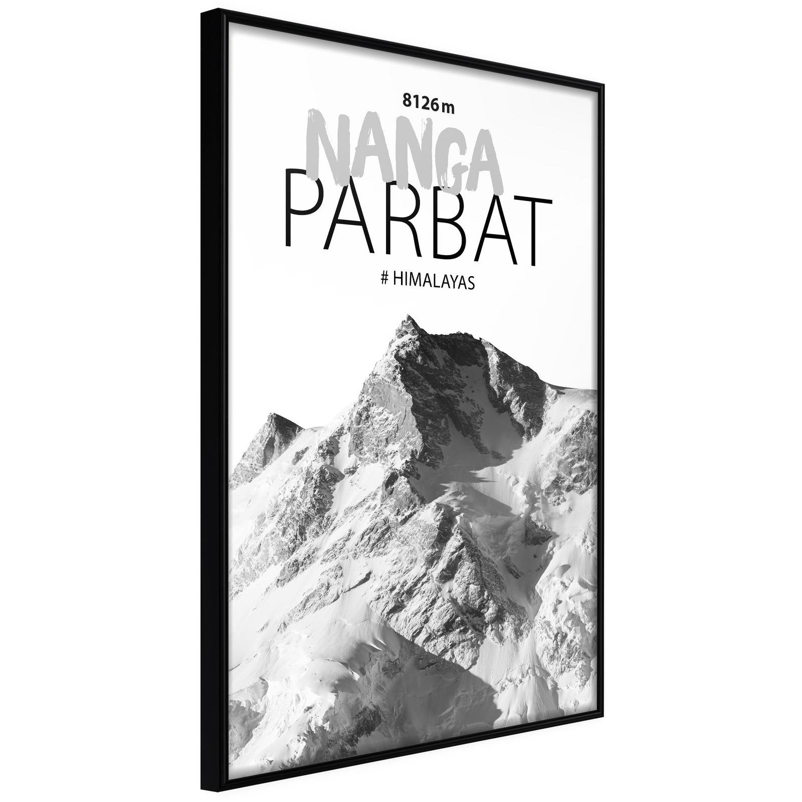 Läs mer om Inramad Poster / Tavla - Peaks of the World: Nanga Parbat - 40x60 Svart ram