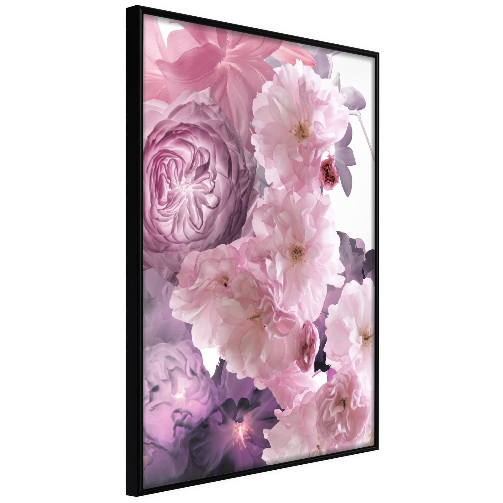 Läs mer om Inramad Poster / Tavla - Pink Bouquet - 30x45 Svart ram