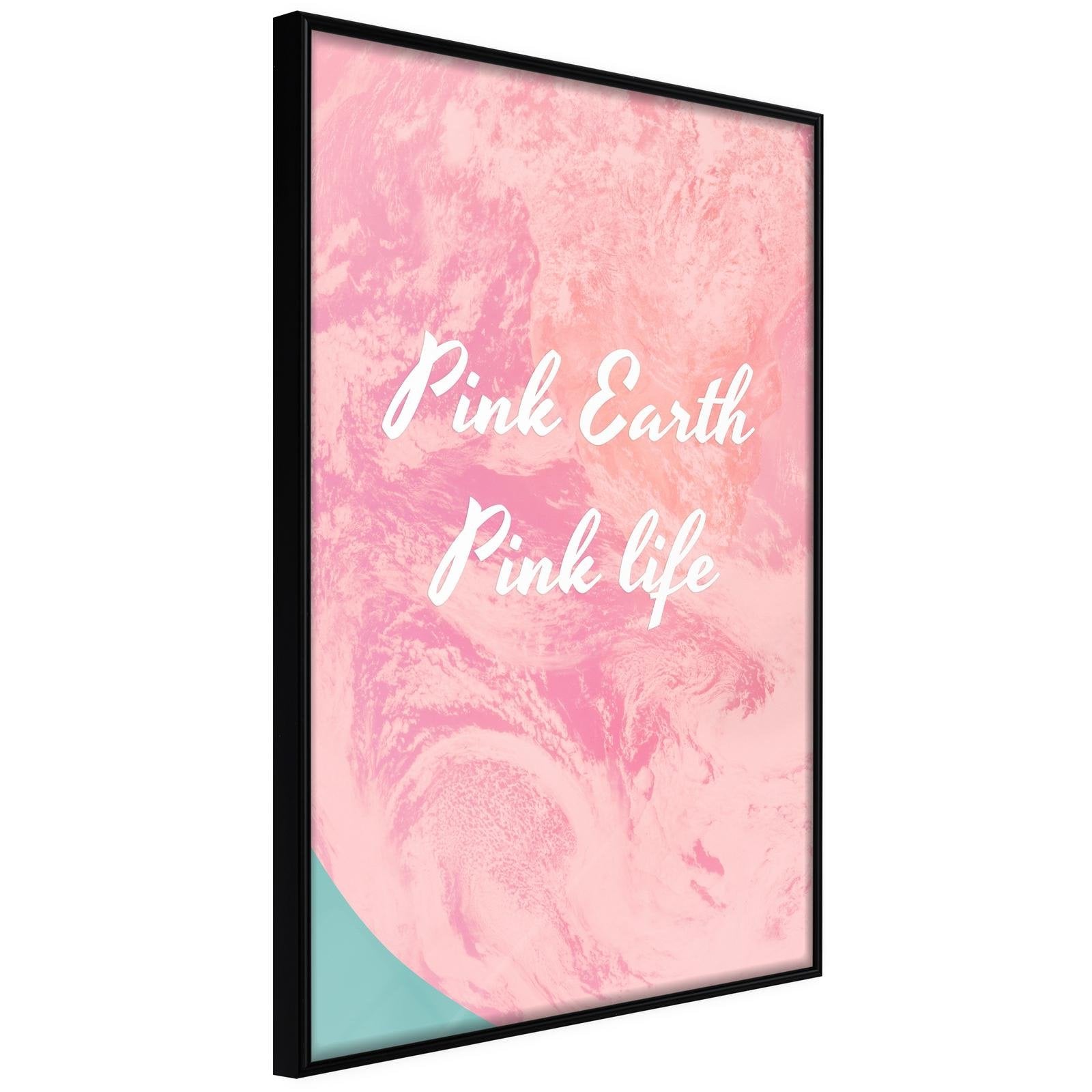 Läs mer om Inramad Poster / Tavla - Pink Life - 30x45 Svart ram