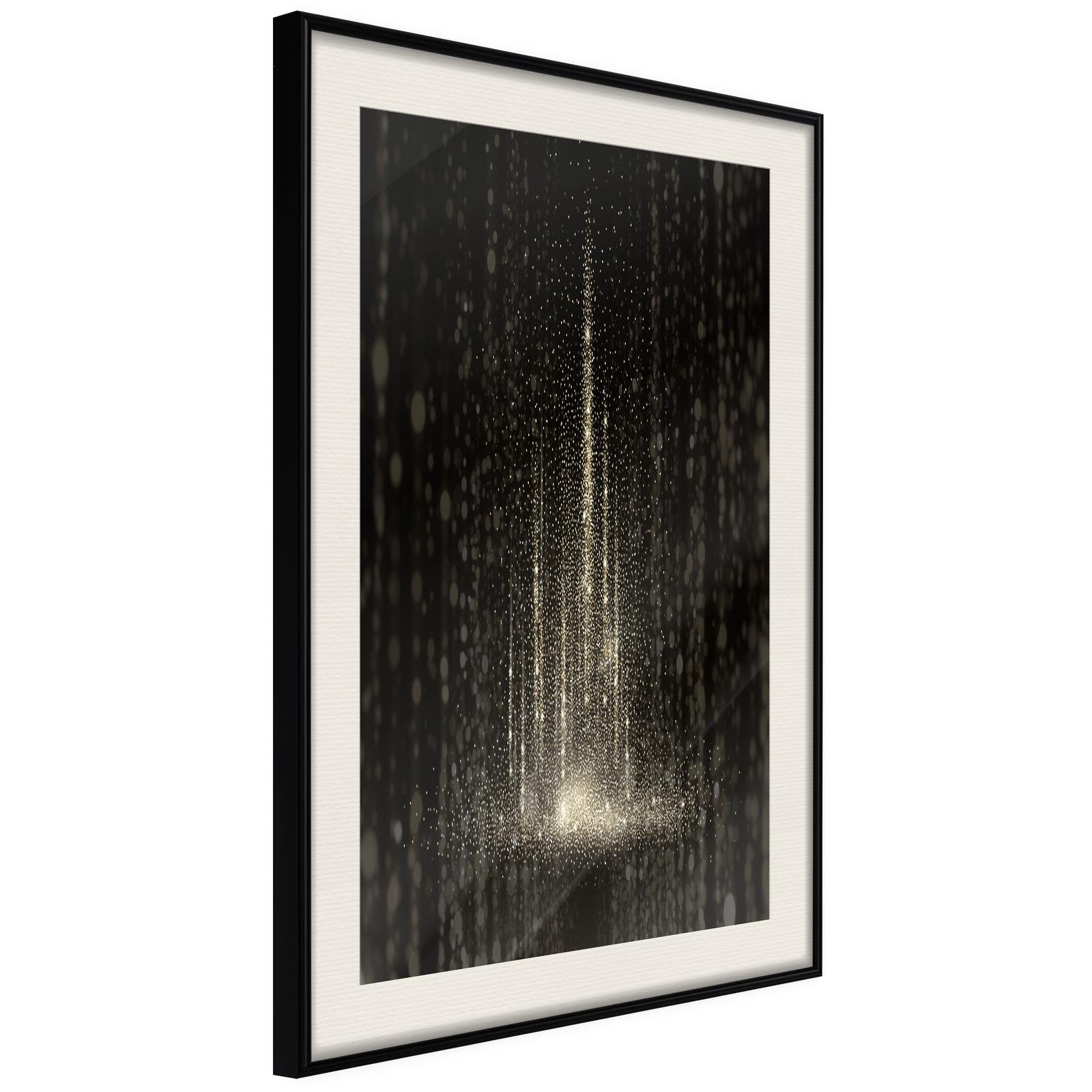 Läs mer om Inramad Poster / Tavla - Rain of Light - 40x60 Svart ram med passepartout