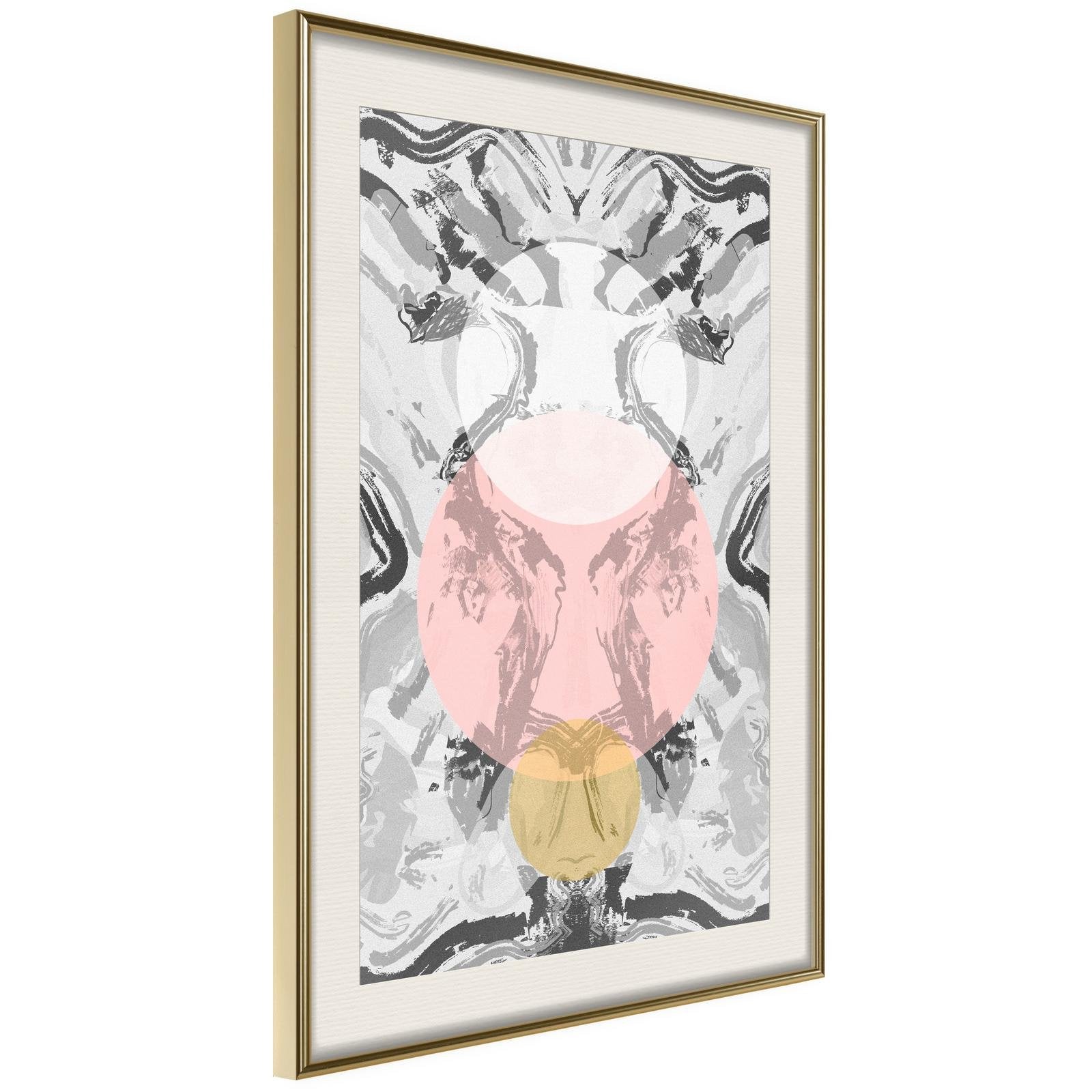 Inramad Poster / Tavla - Rise of the Three Suns - 20x30 Guldram med passepartout