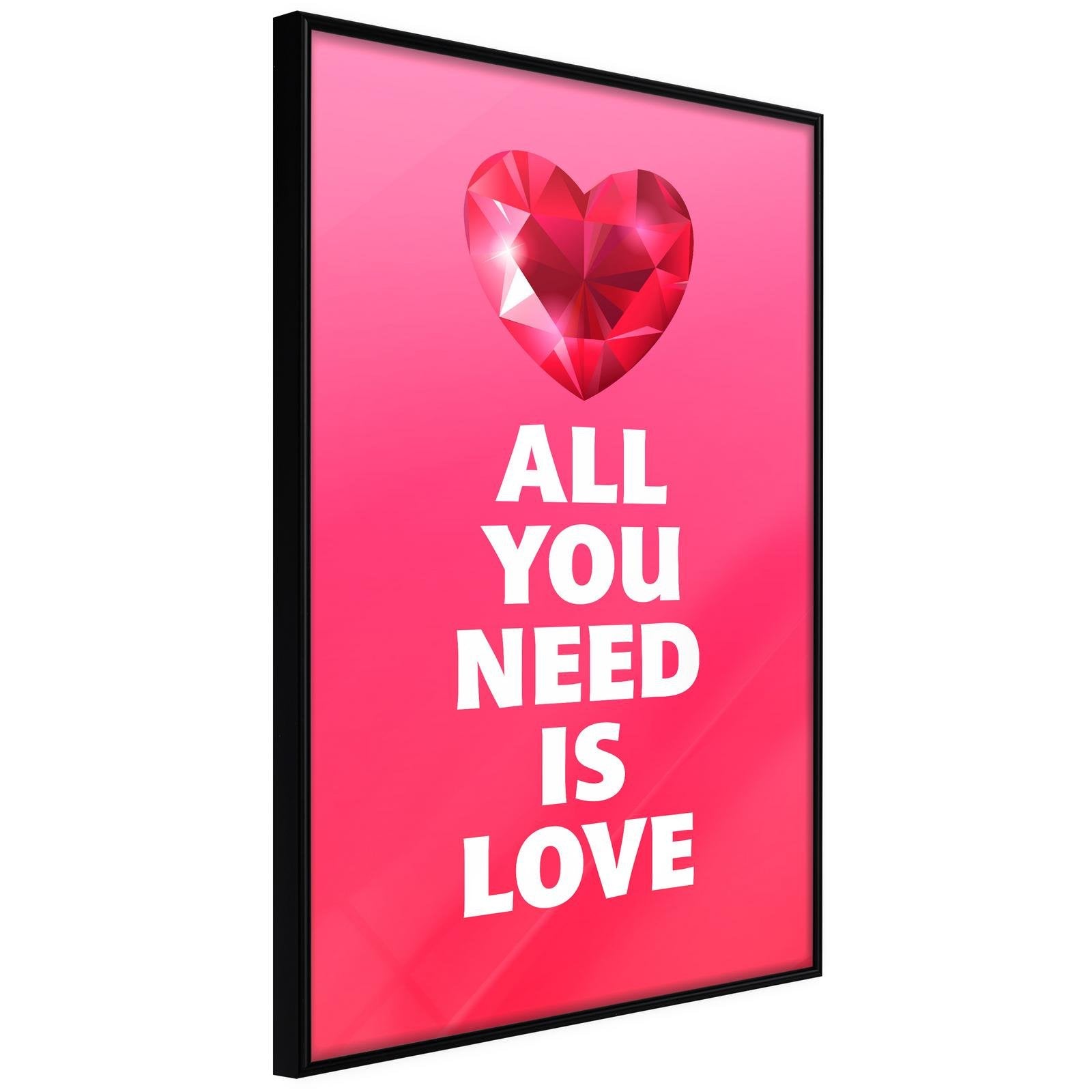 Läs mer om Inramad Poster / Tavla - Ruby Heart - 20x30 Svart ram