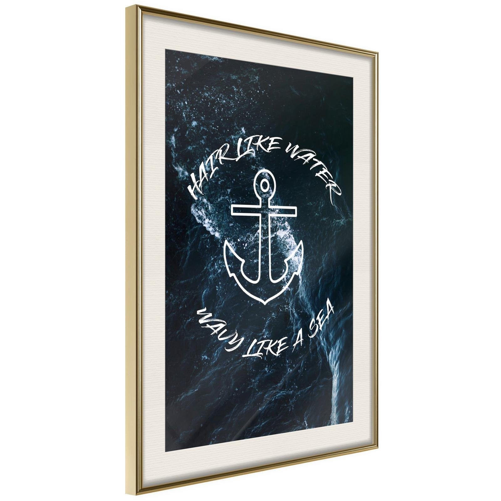Läs mer om Inramad Poster / Tavla - Sailors Loved One - 40x60 Guldram med passepartout