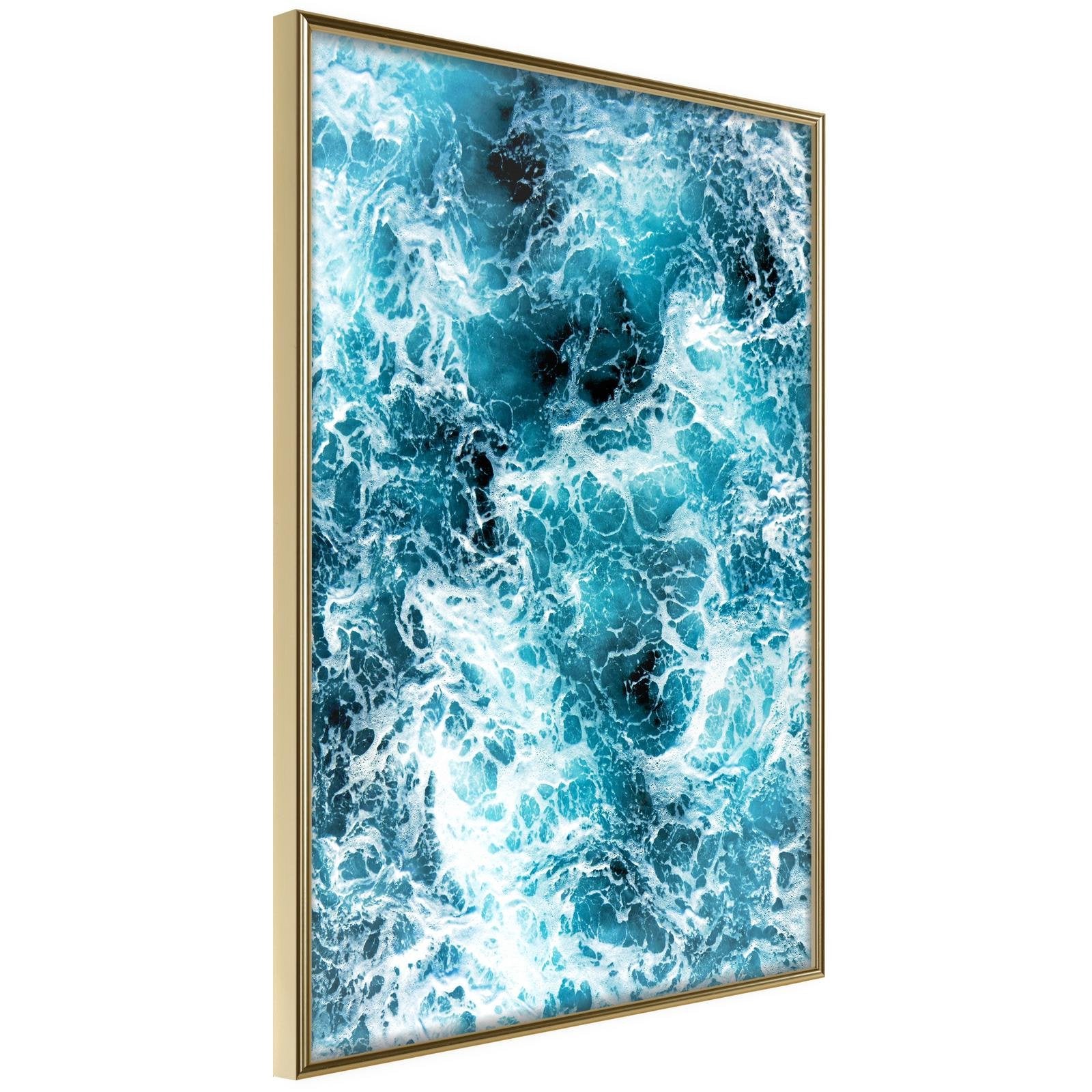 Läs mer om Inramad Poster / Tavla - Sea Foam - 20x30 Guldram
