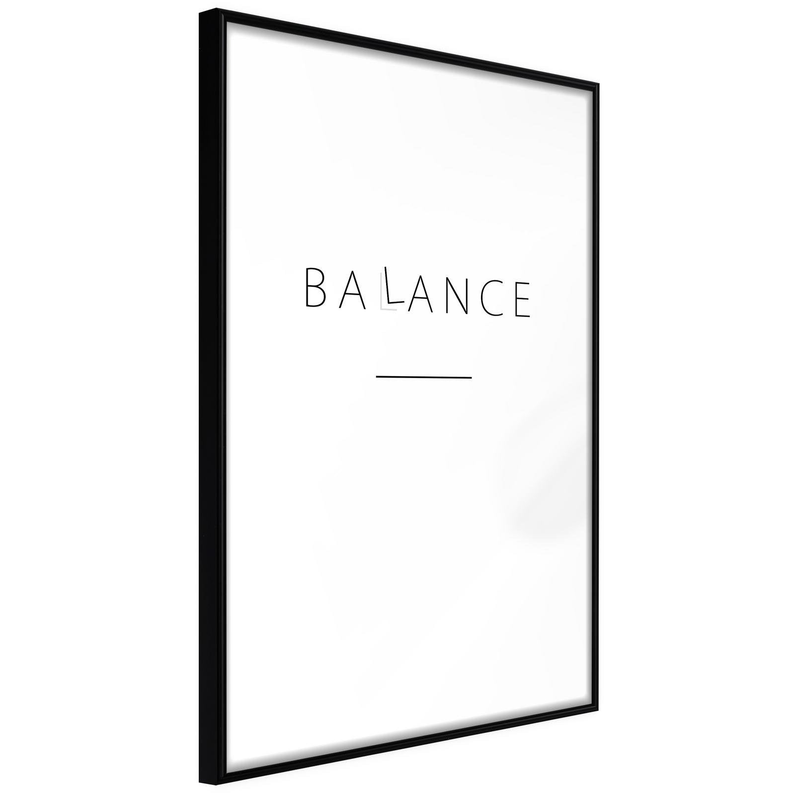 Läs mer om Inramad Poster / Tavla - Seek a Balance - 40x60 Svart ram