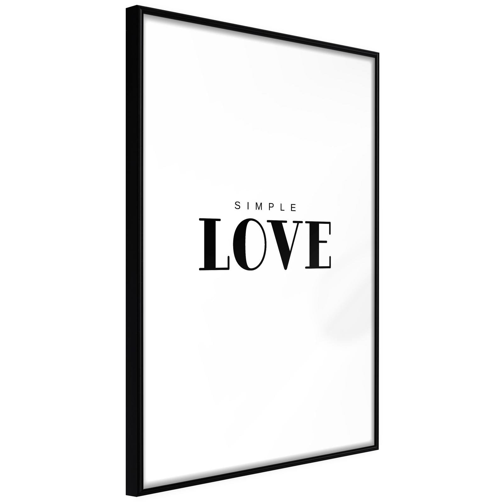 Läs mer om Inramad Poster / Tavla - Simple Love - 40x60 Svart ram