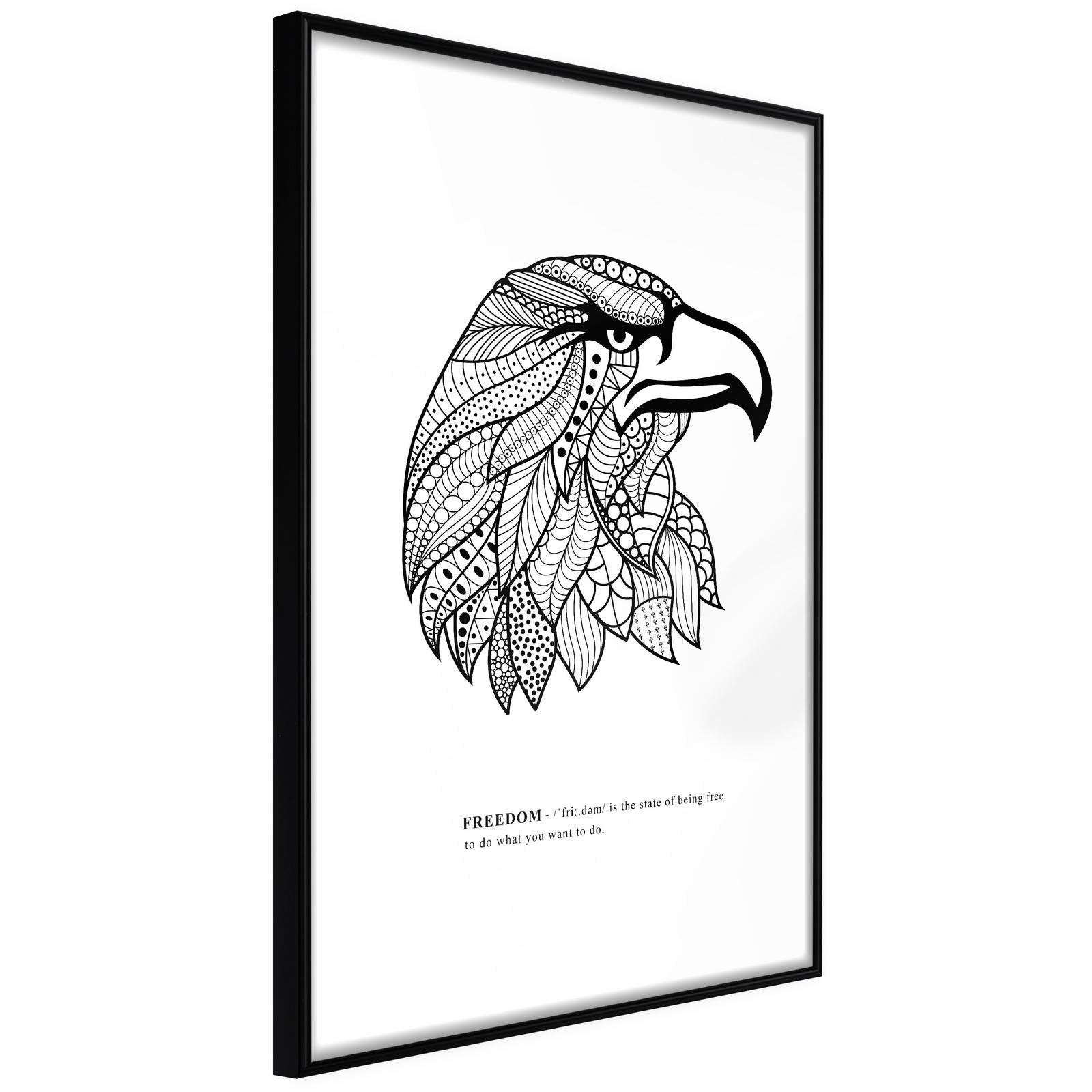 Inramad Poster / Tavla - Symbol of Freedom - 40x60 Svart ram