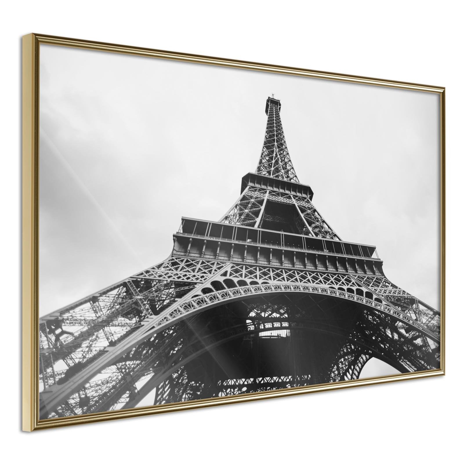 Läs mer om Inramad Poster / Tavla - Symbol of Paris - 60x40 Guldram