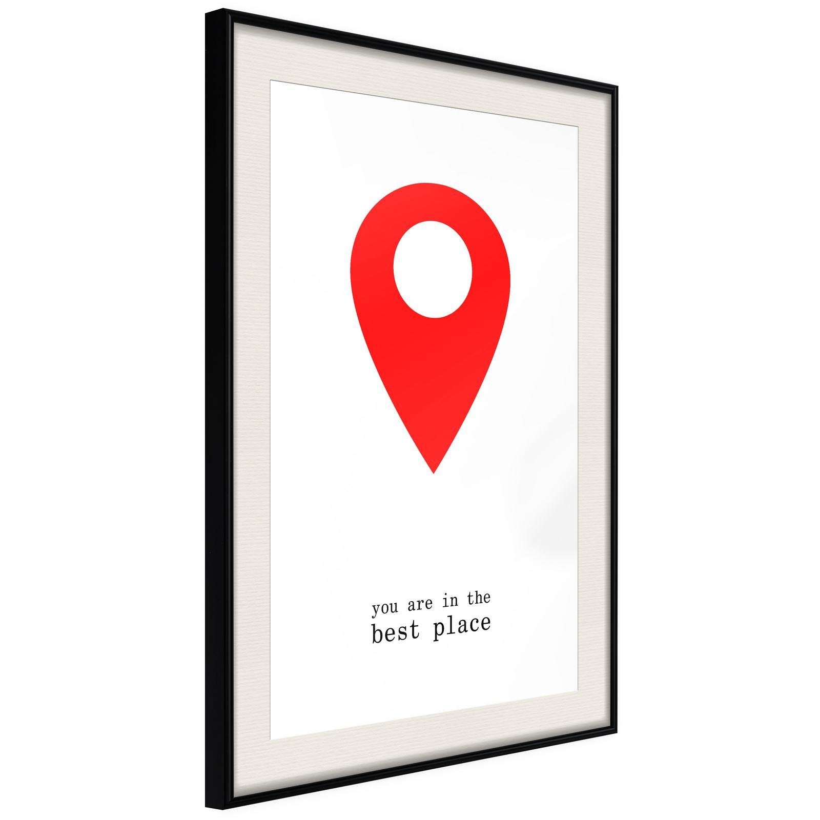 Läs mer om Inramad Poster / Tavla - The Best Location - 40x60 Svart ram med passepartout