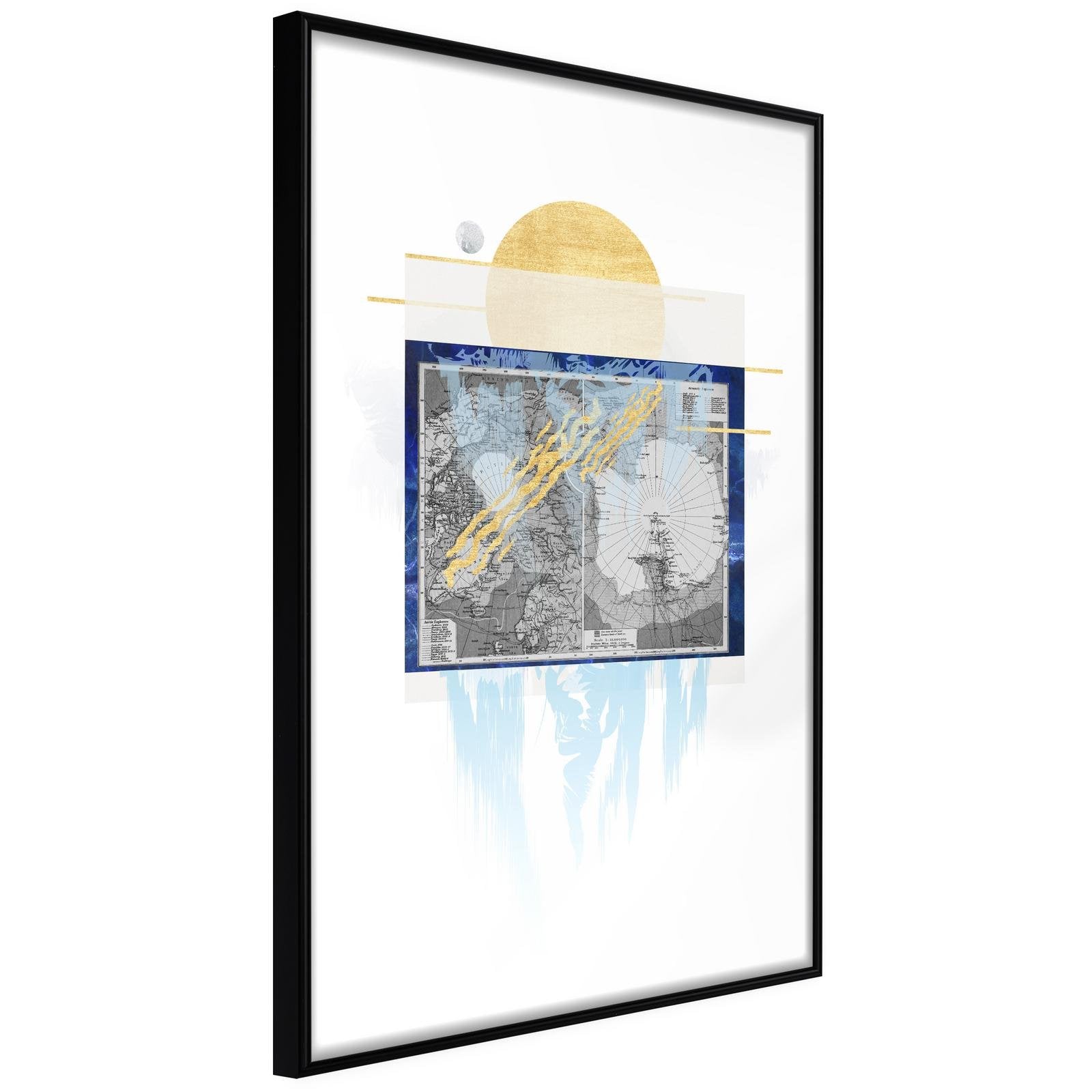 Läs mer om Inramad Poster / Tavla - The Coldest Continent - 20x30 Svart ram