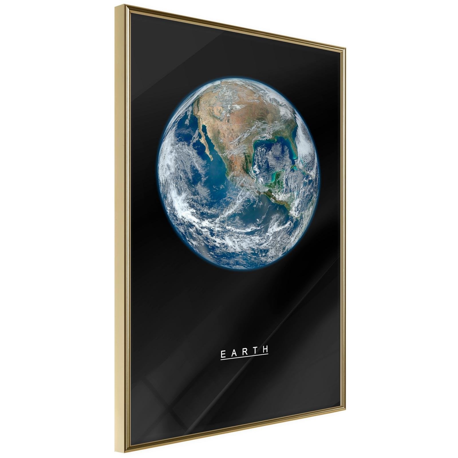 Läs mer om Inramad Poster / Tavla - The Solar System: Earth - 40x60 Guldram