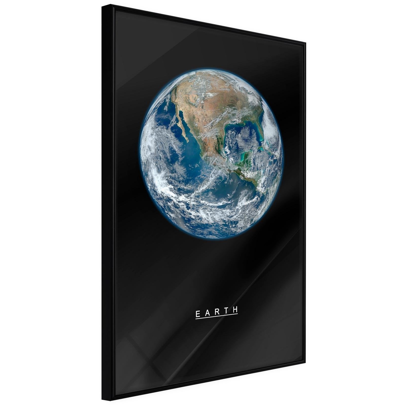 Inramad Poster / Tavla - The Solar System: Earth - 30x45 Svart ram