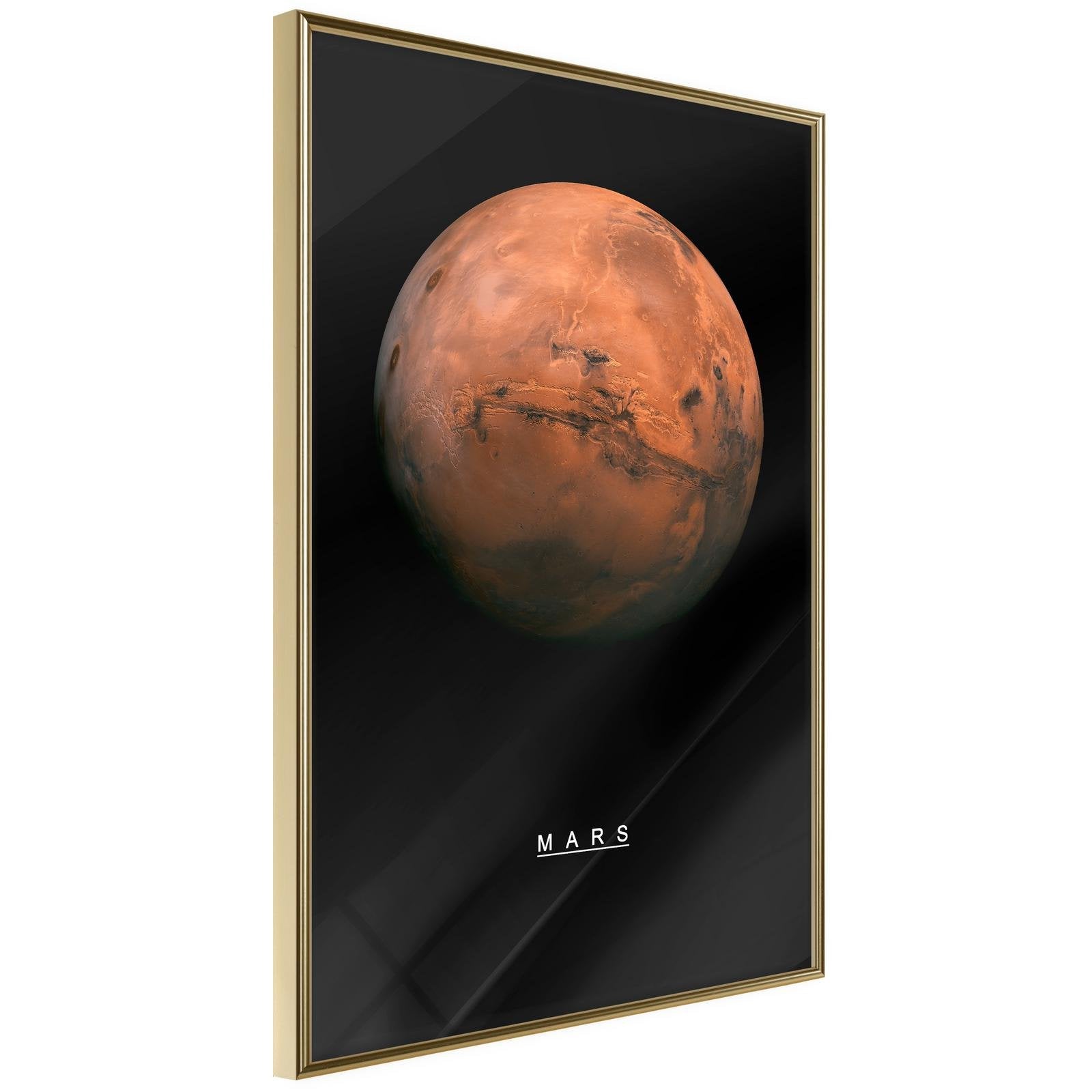Läs mer om Inramad Poster / Tavla - The Solar System: Mars - 40x60 Guldram