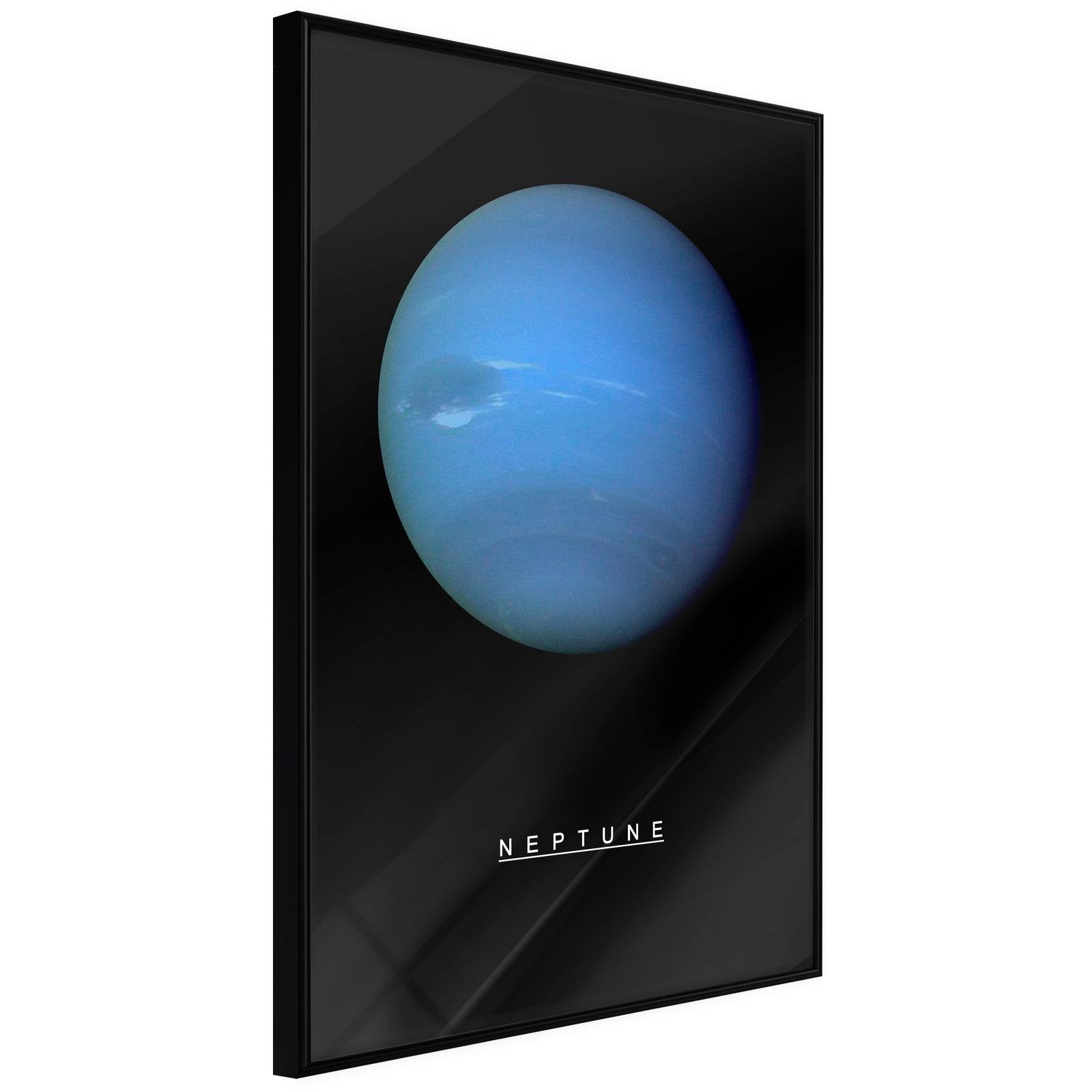 Läs mer om Inramad Poster / Tavla - The Solar System: Neptun - 40x60 Svart ram